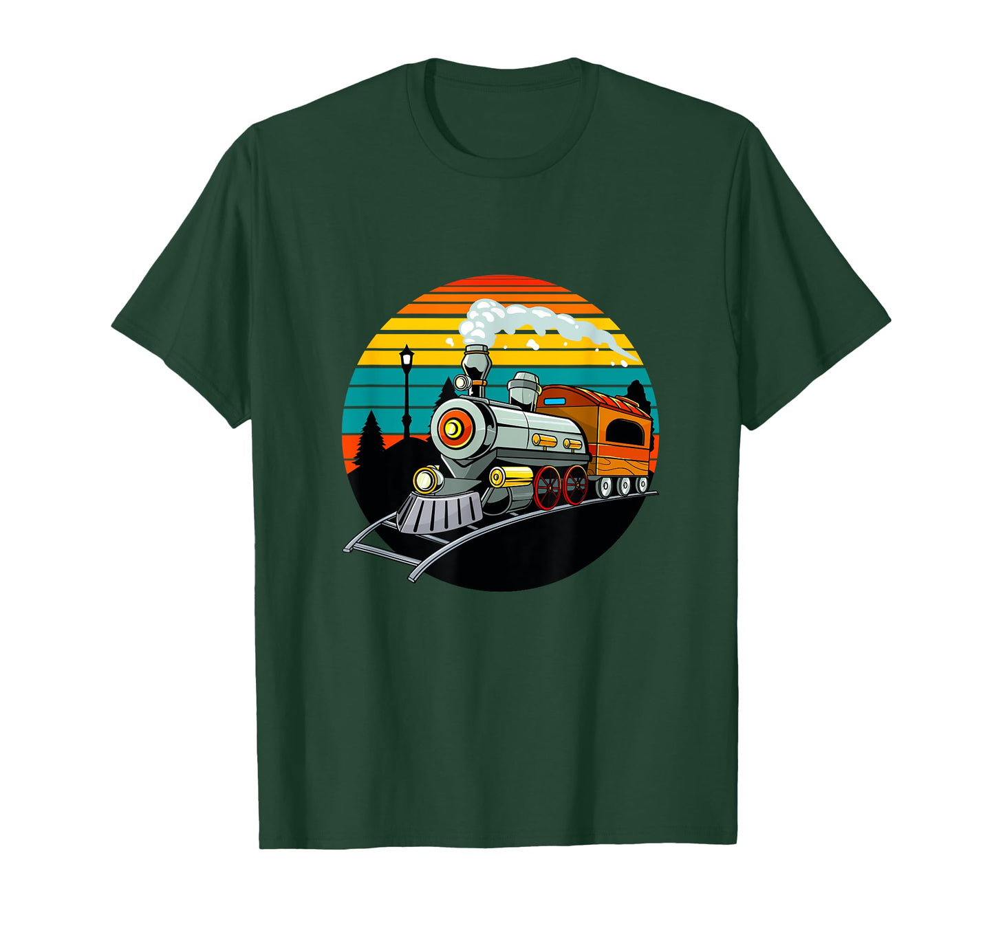 Train Lovers Retro Vintage Railroads Men Boys Kids Toddlers T-Shirt