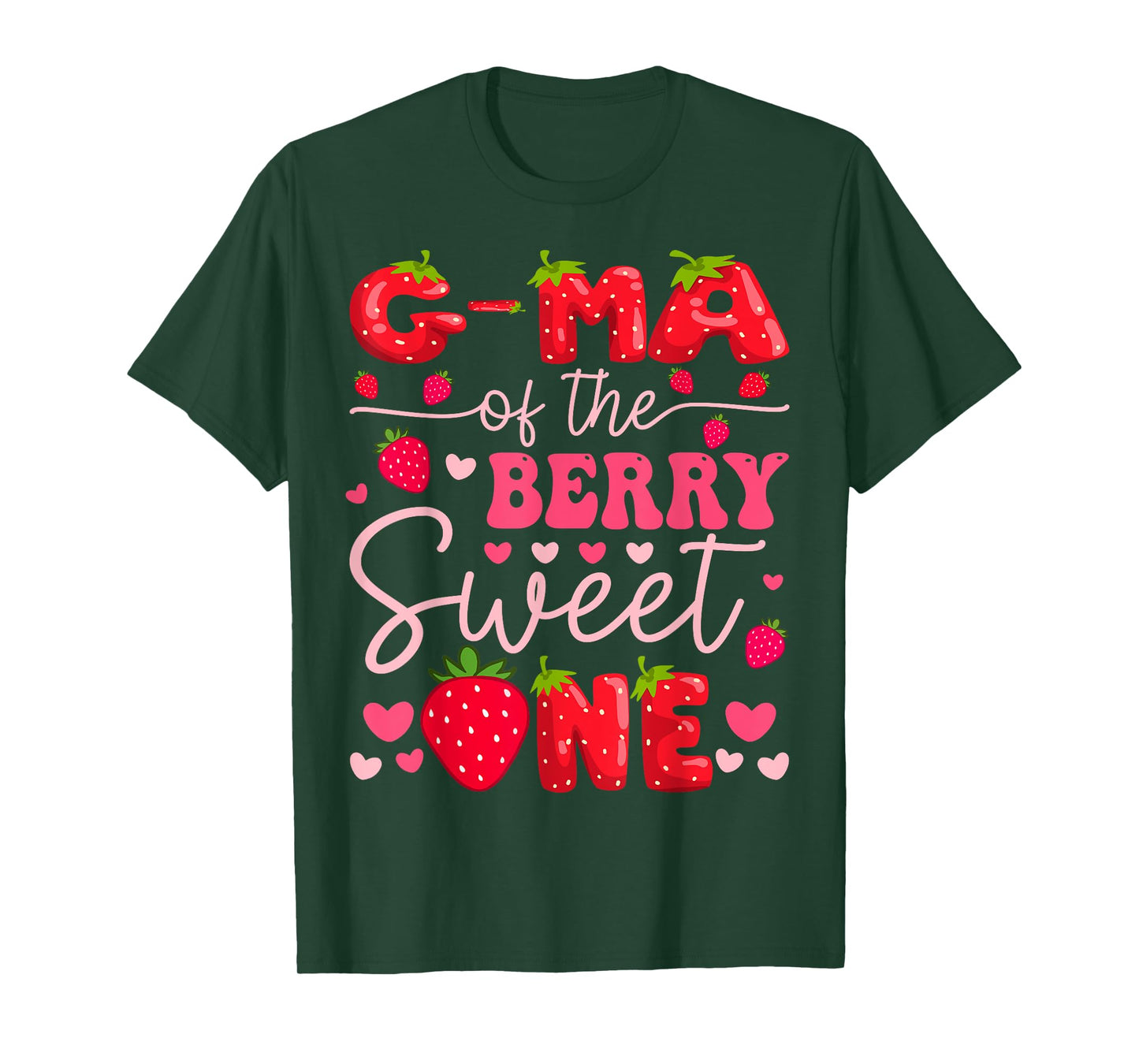 G-Ma Of The Berry Sweet One Strawberry 1St Birthday Girl T-Shirt