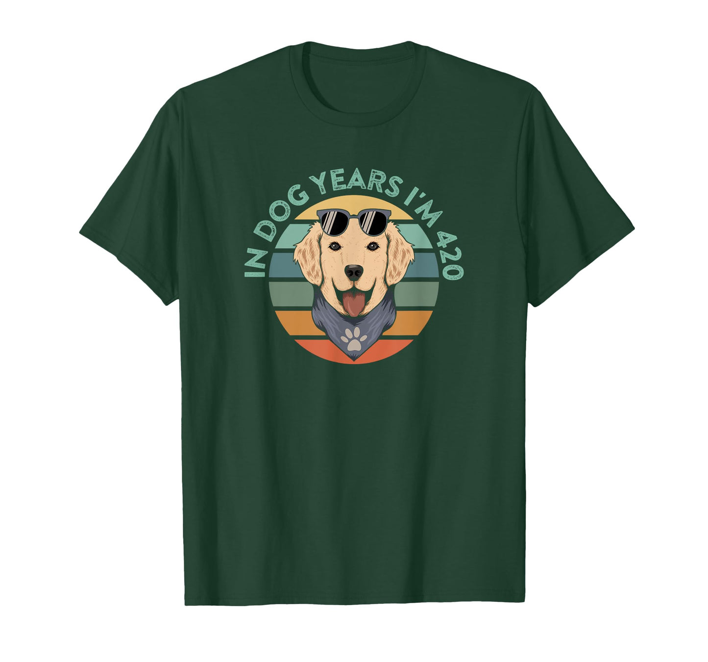 Funny 60th Birthday 420 Weed Quote In Dog Years I'm 420 Men Women T-Shirt