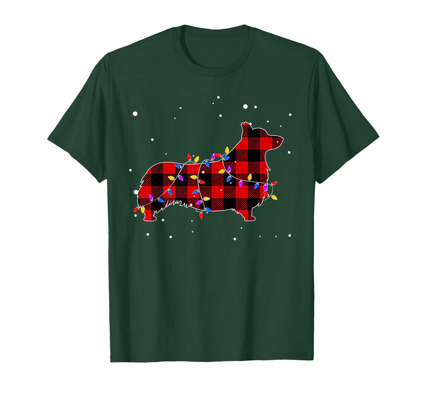 Pajamas Red Buffalo Plaid Corgi Christmas Gift Puppy Lover T-Shirt