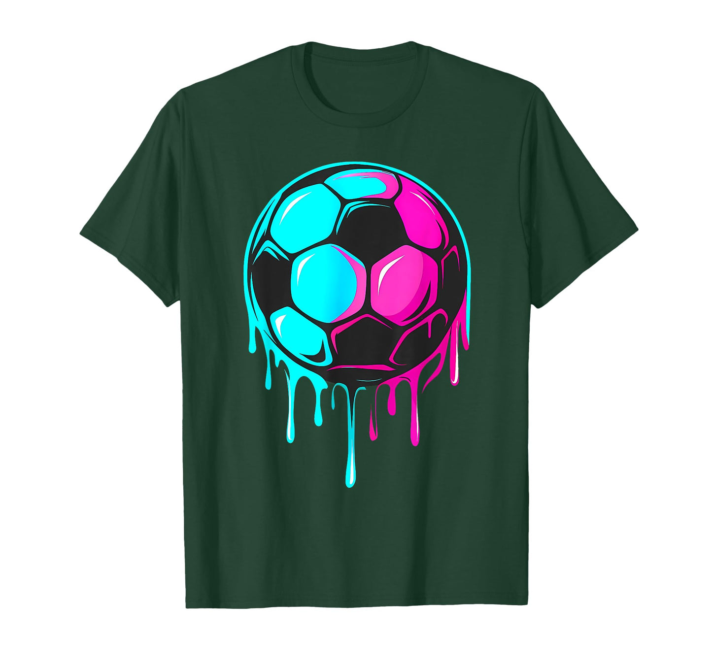 Soccer Colorful Tie Dye Soccer Ball Men Women Kids T-Shirt