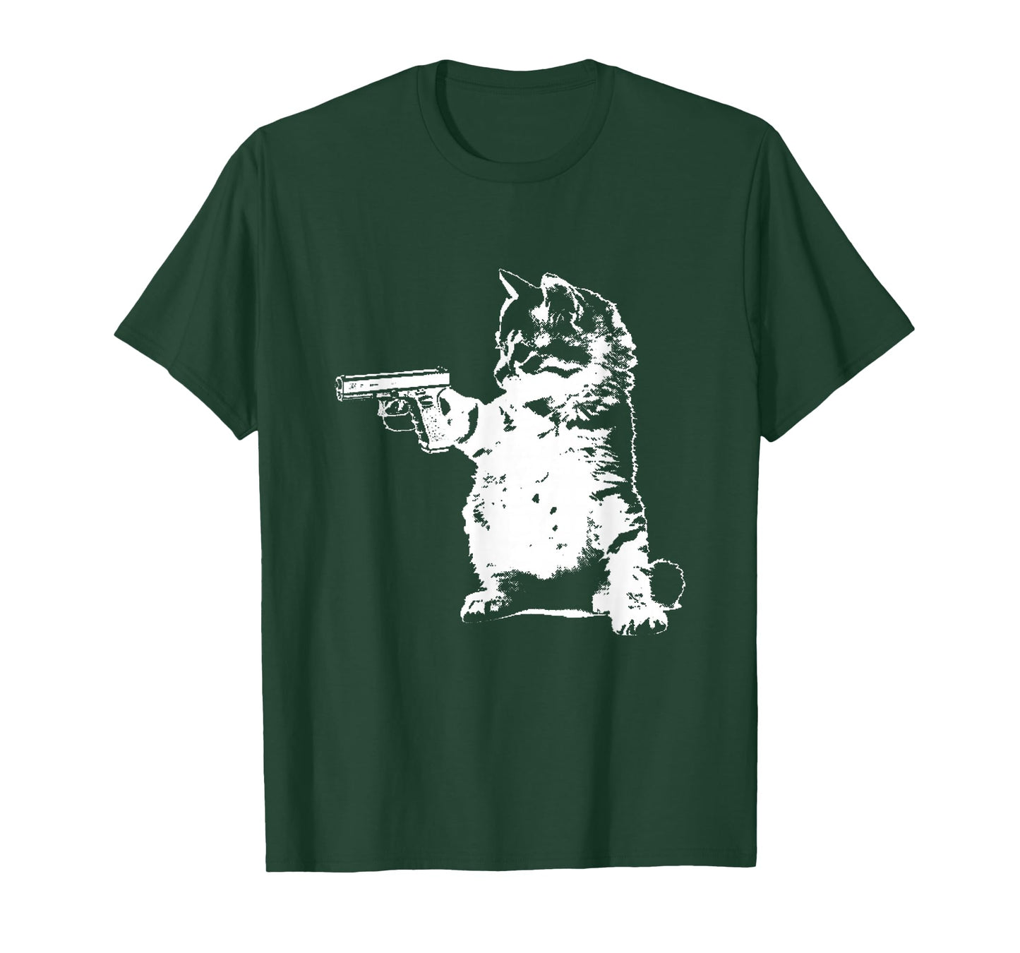 Gun kitty funny cat T-Shirt