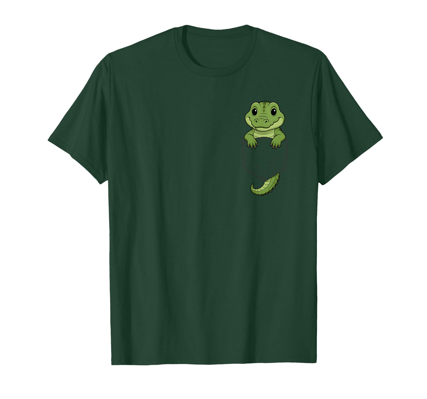 Funny Florida Alligator Peeking in Pocket Crocodile Animal T-Shirt