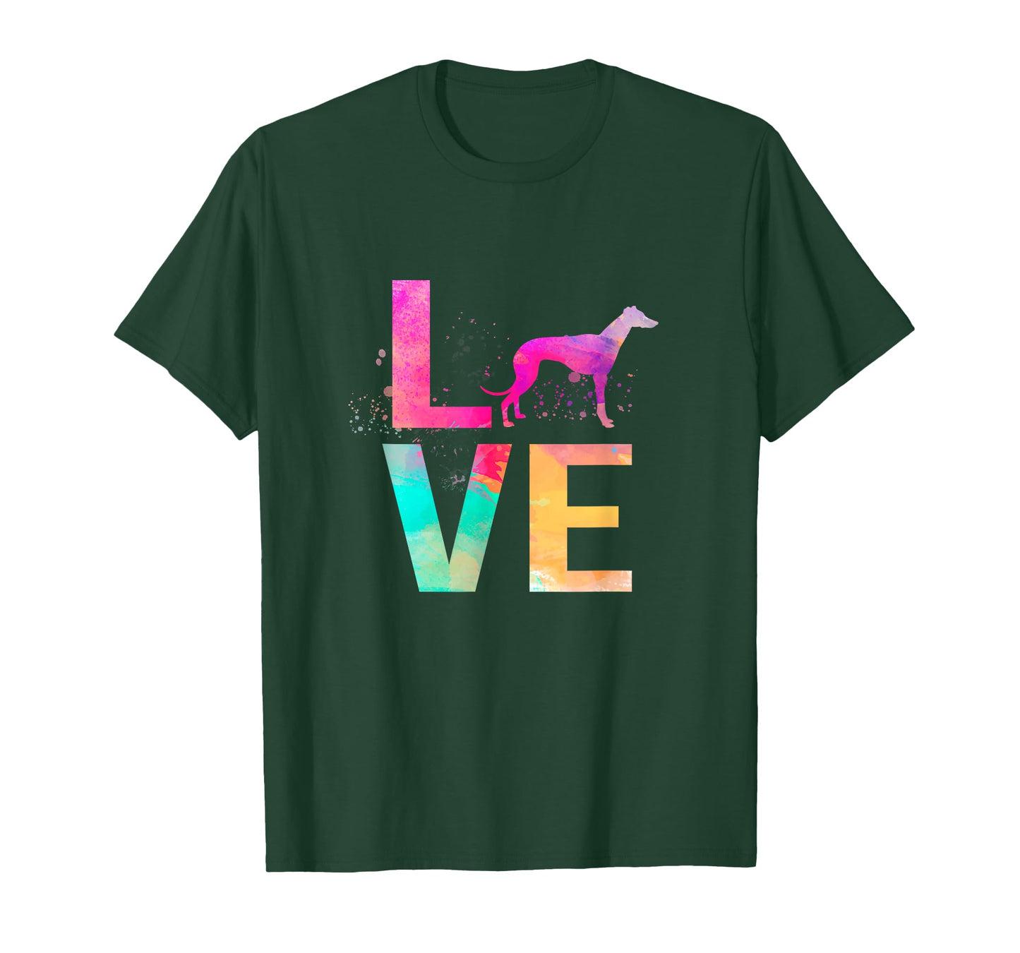 Colorful Whippet Dog Mom Gifts Whippet Men Women Girls Kids T-Shirt