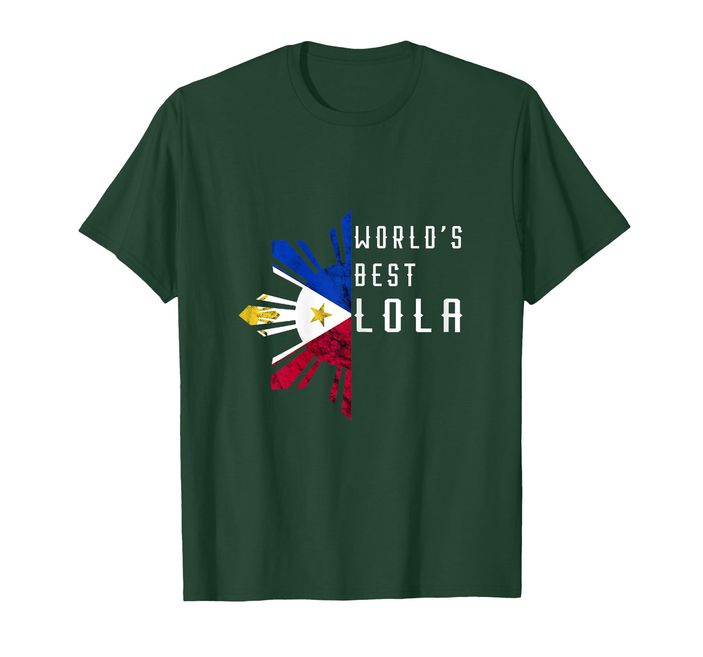 Philippines World's Best Lola Filipino Sun Pinay Flag T-Shirt