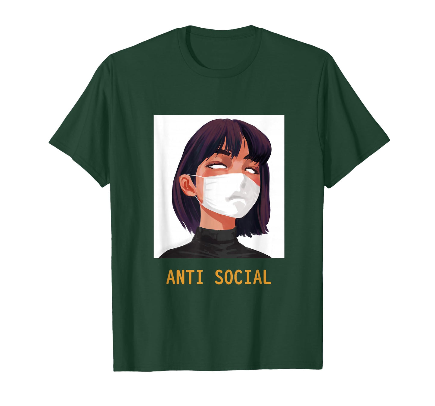 Antisocial Shirt Vaporwave Aesthetic Japanese Emo Anime Girl T-Shirt