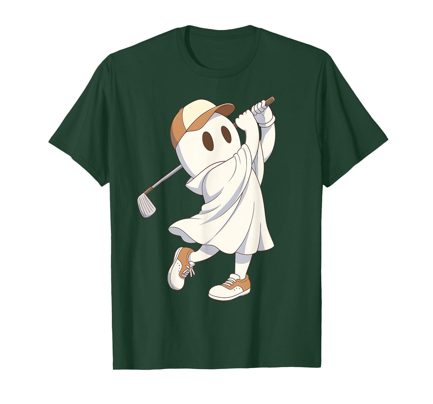 Funny Golf Costume Halloween Ghost Playing Graphic T-Shirt