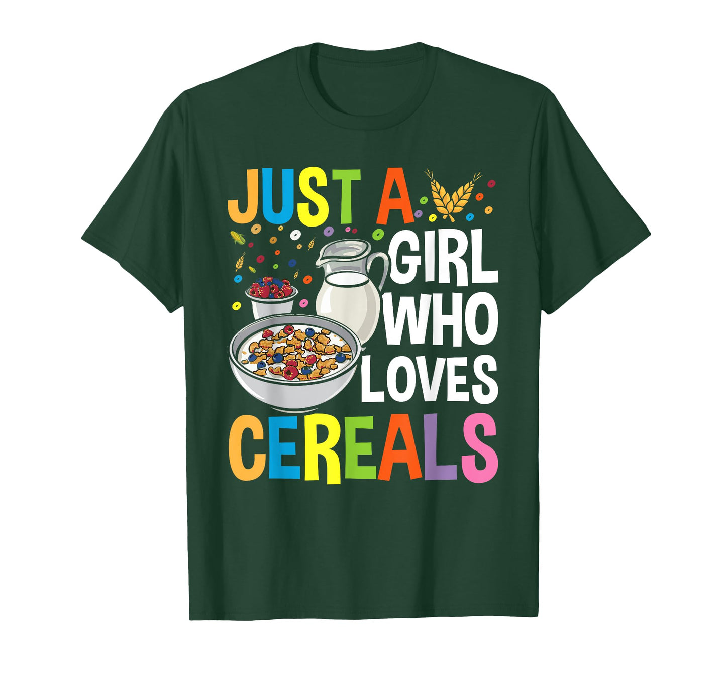 Just a Girl Who Loves Cereals Breakfast Cornflakes Cereal T-Shirt
