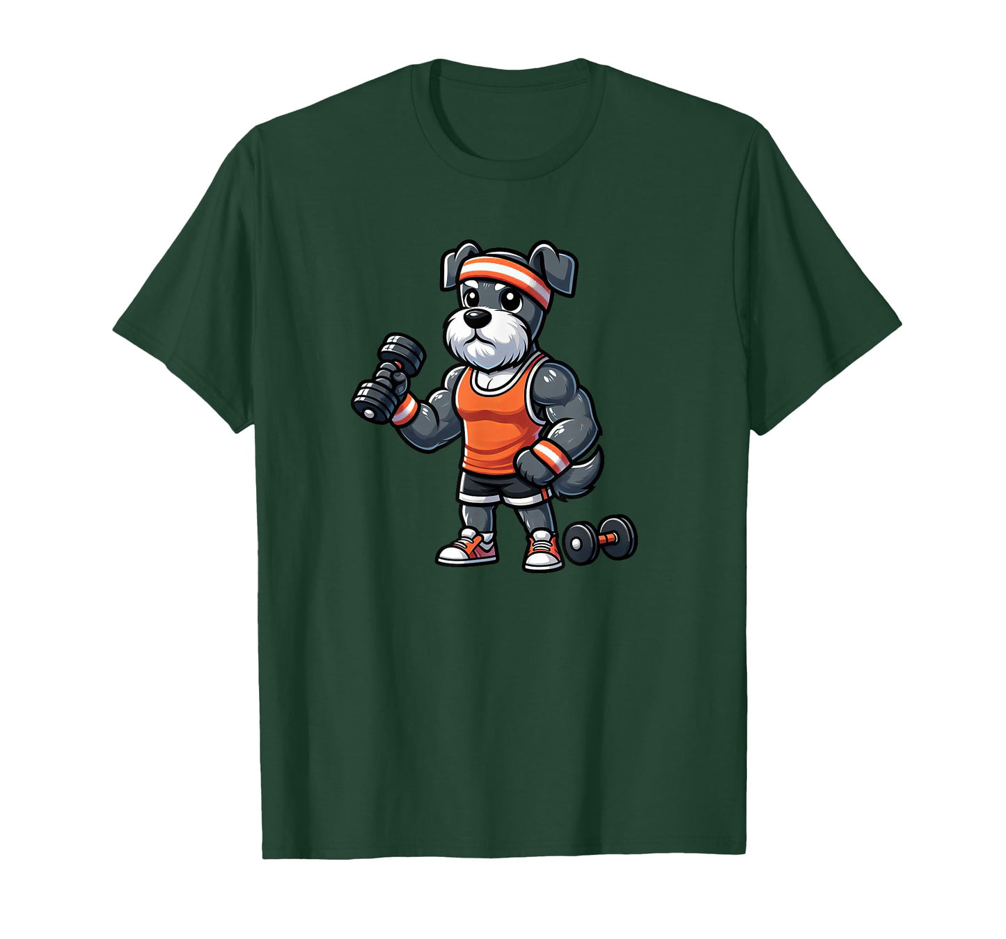 Schnauzer Workout Dog Funny Weightlifting T-Shirt