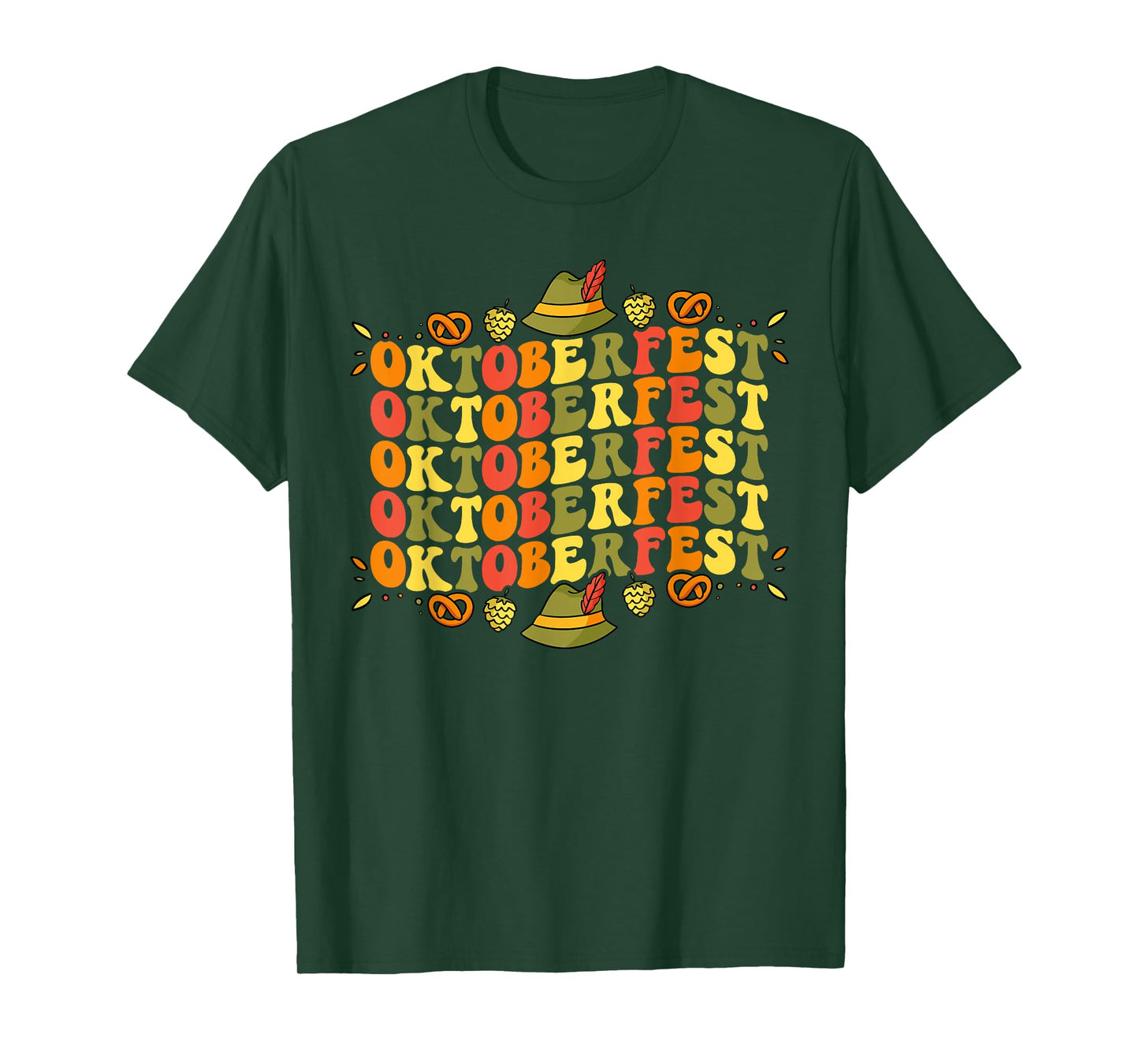 Oktoberfest Retro Groovy German Things Bavarian Festival T-Shirt
