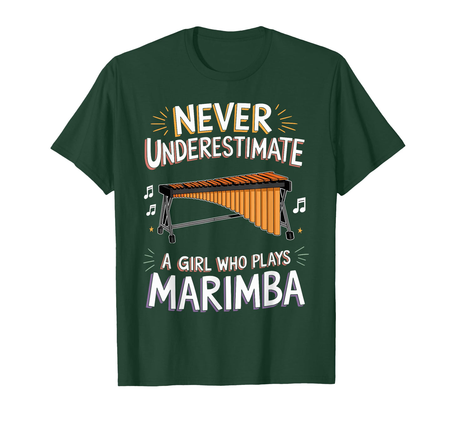 Musician Vibraphonist Never Underestimate A Girl Marimba T-Shirt