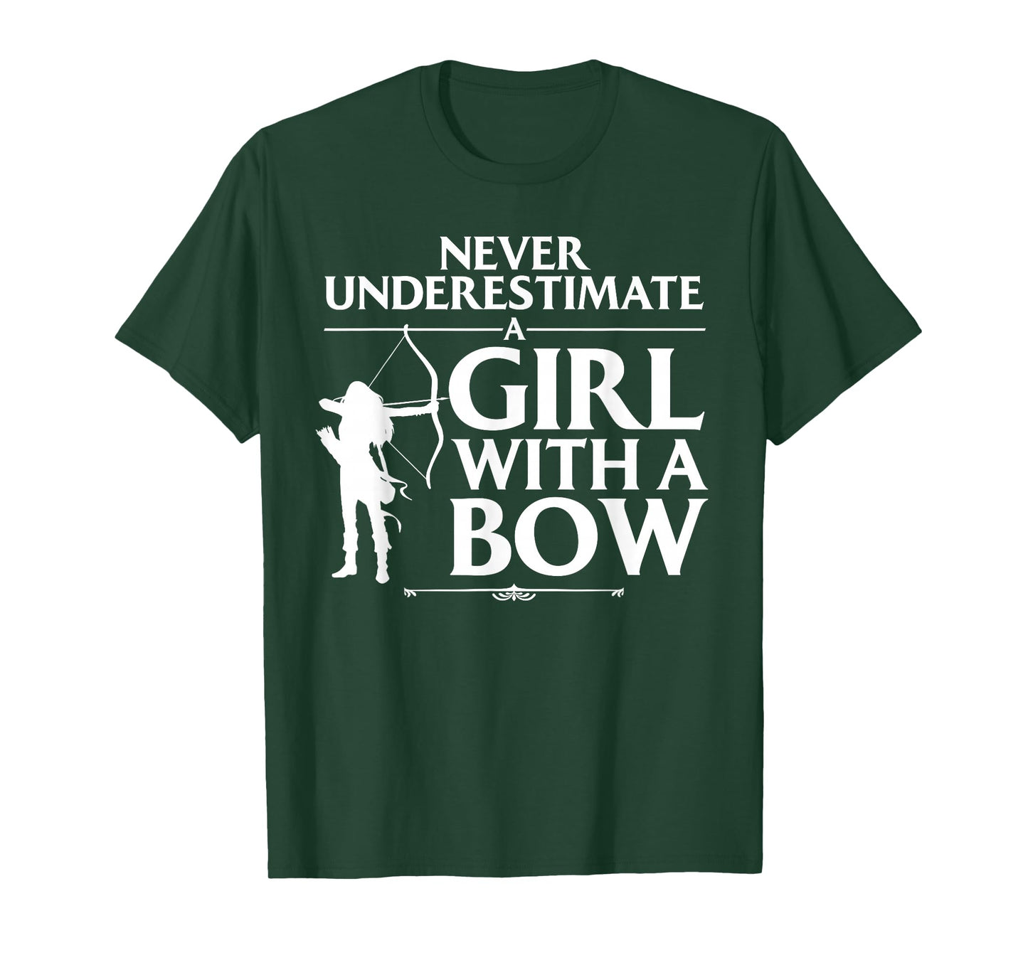 Funny Archery Design for Girls Women Bowhunter Archery Fans T-Shirt Small