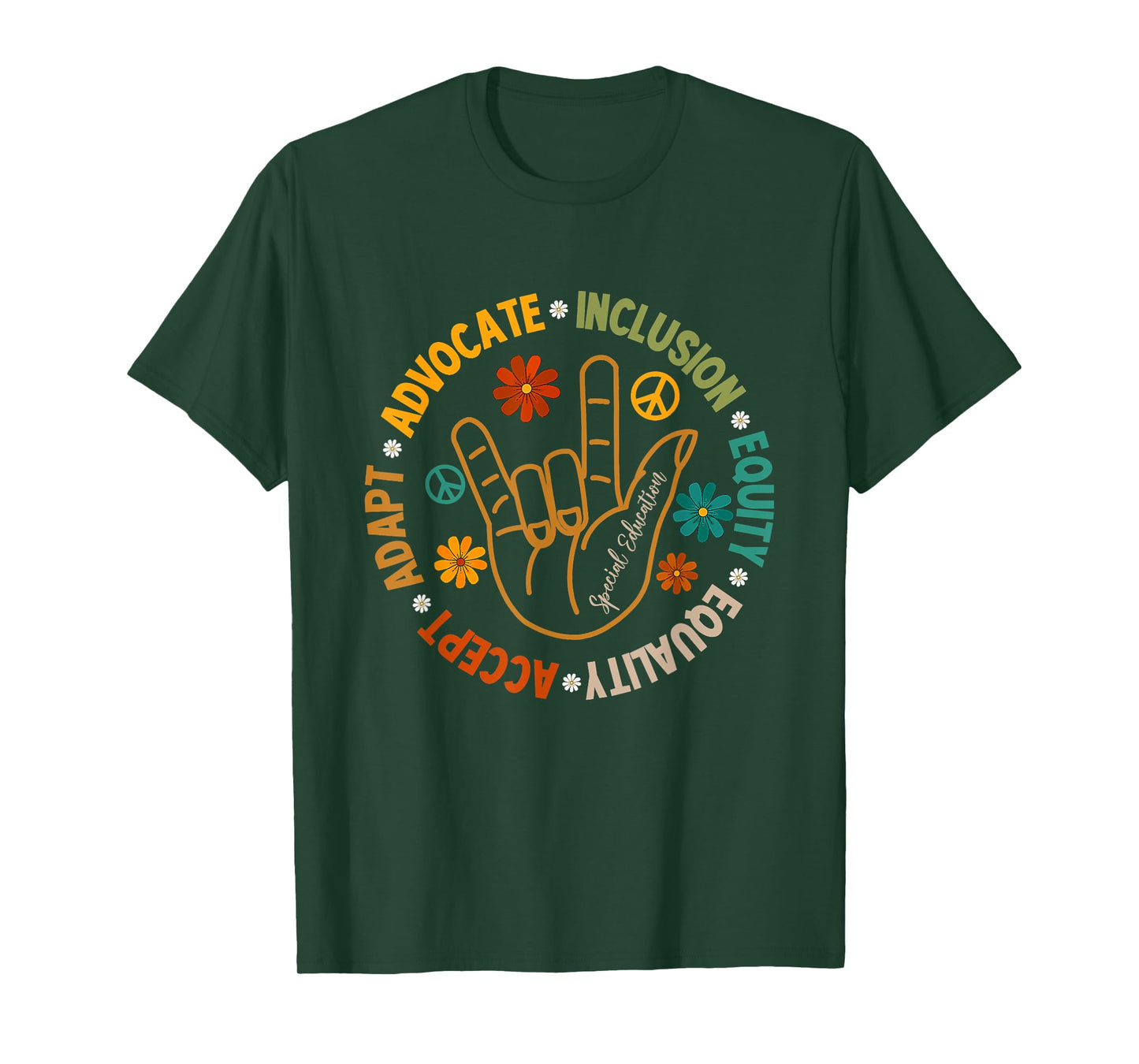Accept Adapt Advocate Inclusion Equity Equality T-Shirt