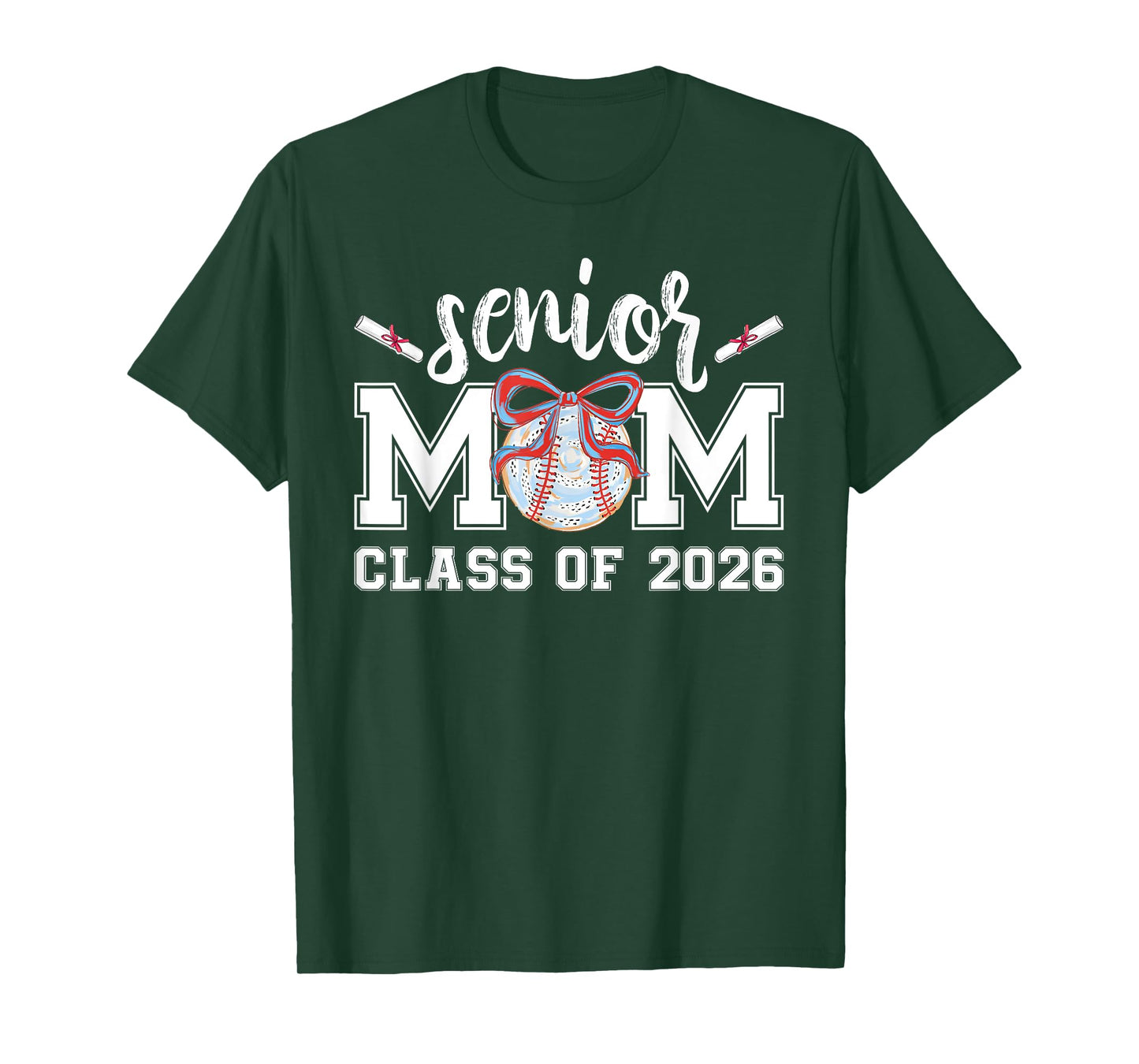 Senior Mom Baseball 2026 Class Of 2026 Proud Mom of Graduate T-Shirt