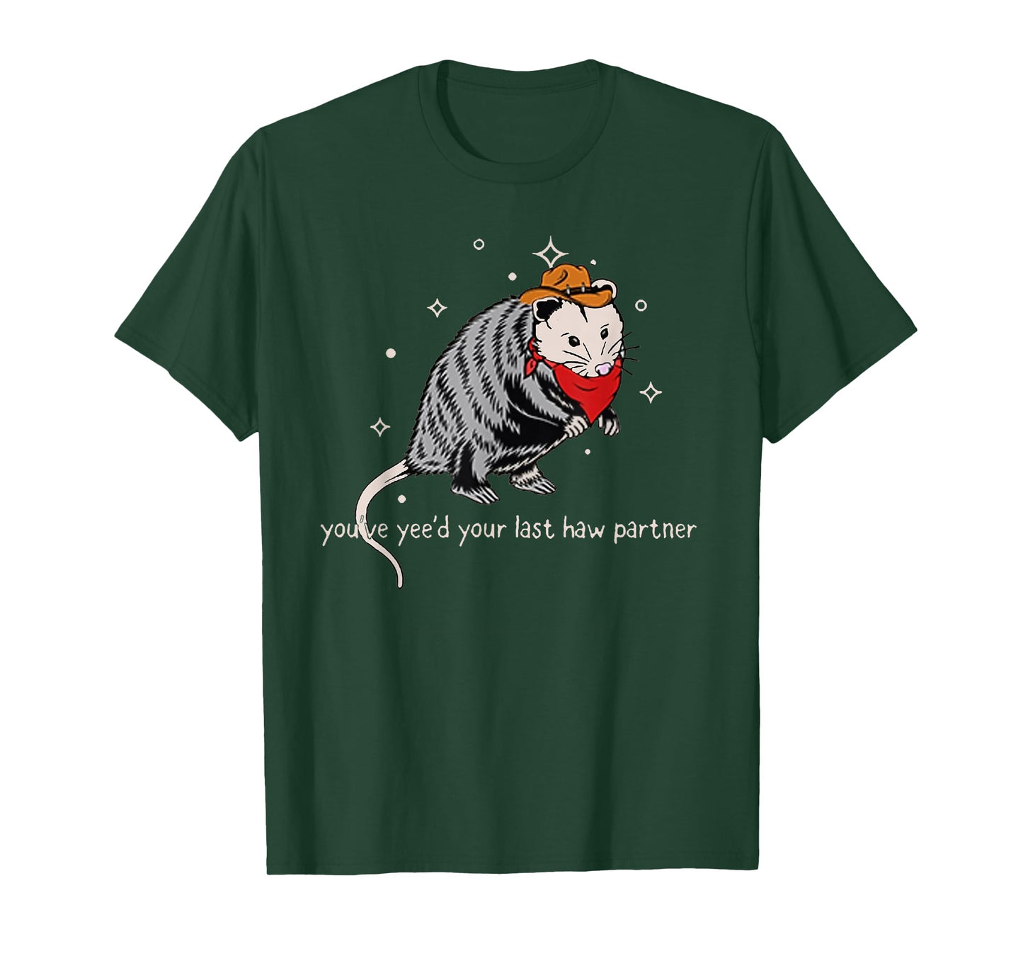 Funny Vintage Opossum Cowboy Hat Western Possum Lover Gifts T-Shirt