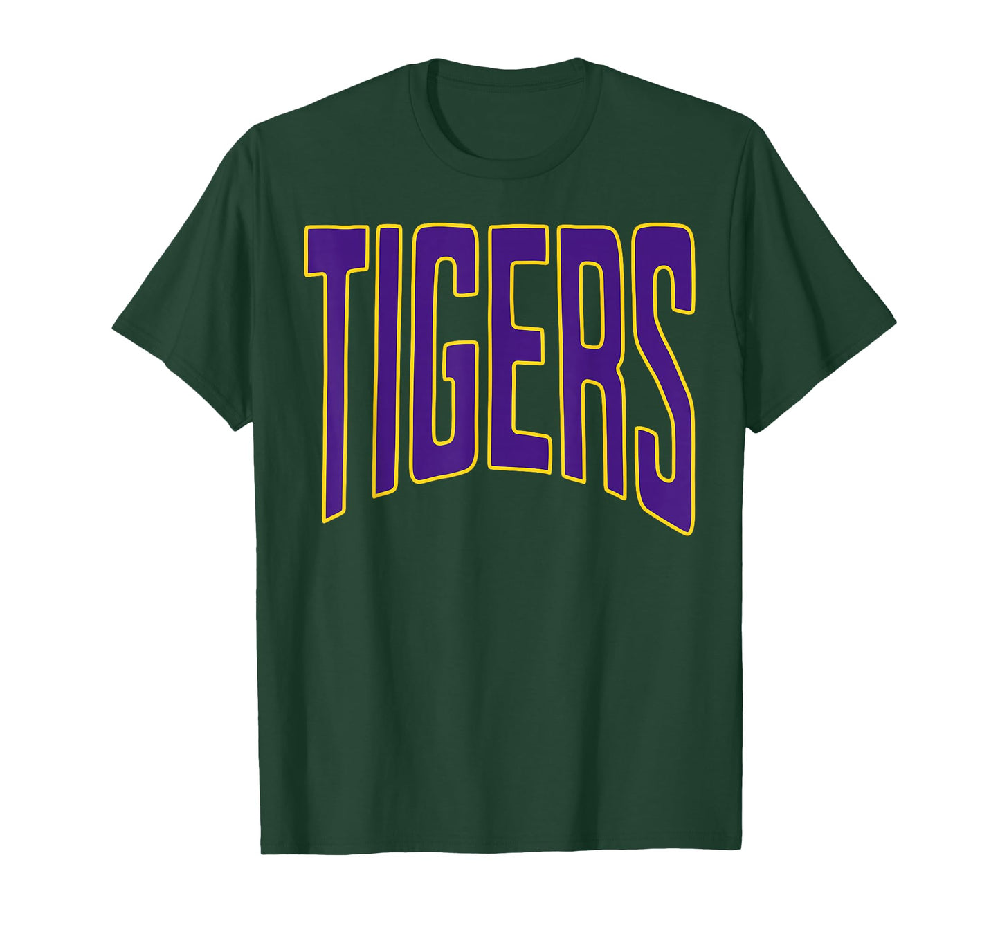 Tigers School Mascot Purple and Gold Tigers T-Shirt