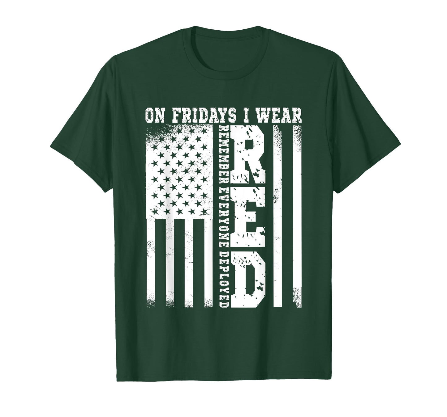 On Fridays I Wear Red USA Support American Troops T-Shirt