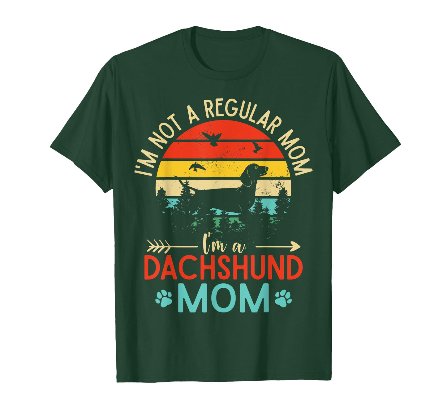 Funny Weenie Mama Vintage Dachshund Mom Doxie Dog Lovers Men Women T-Shirt