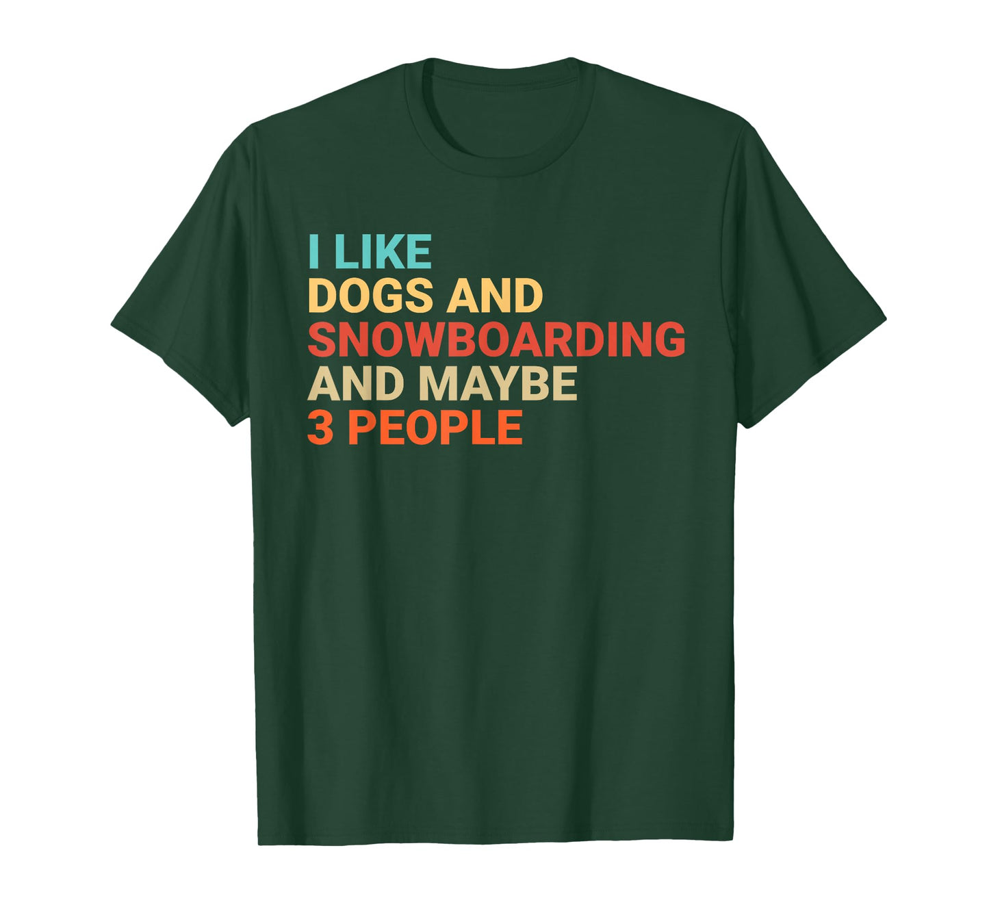 Retro I Like Dogs and Snowboarding Lover Funny Snowboarder T-Shirt
