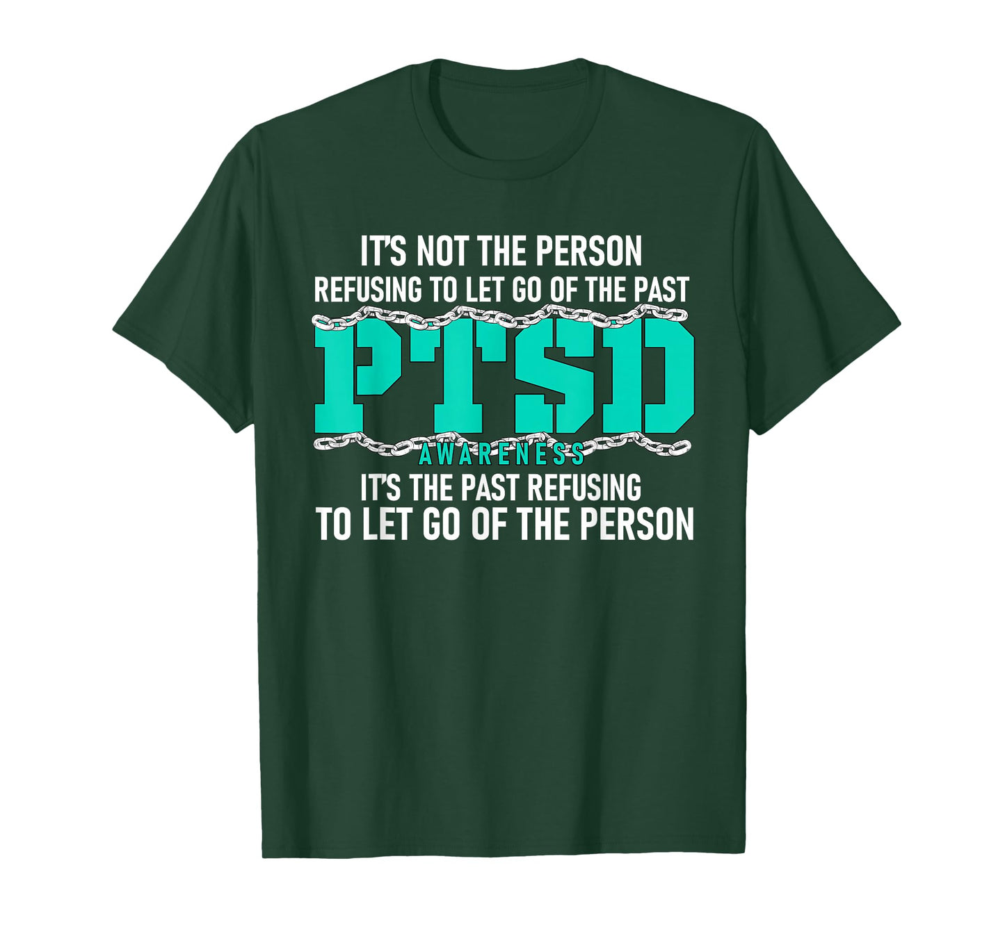 Veterans Day Military Awareness Month RS0 PTSD Awareness Teal Ribbon T-Shirt