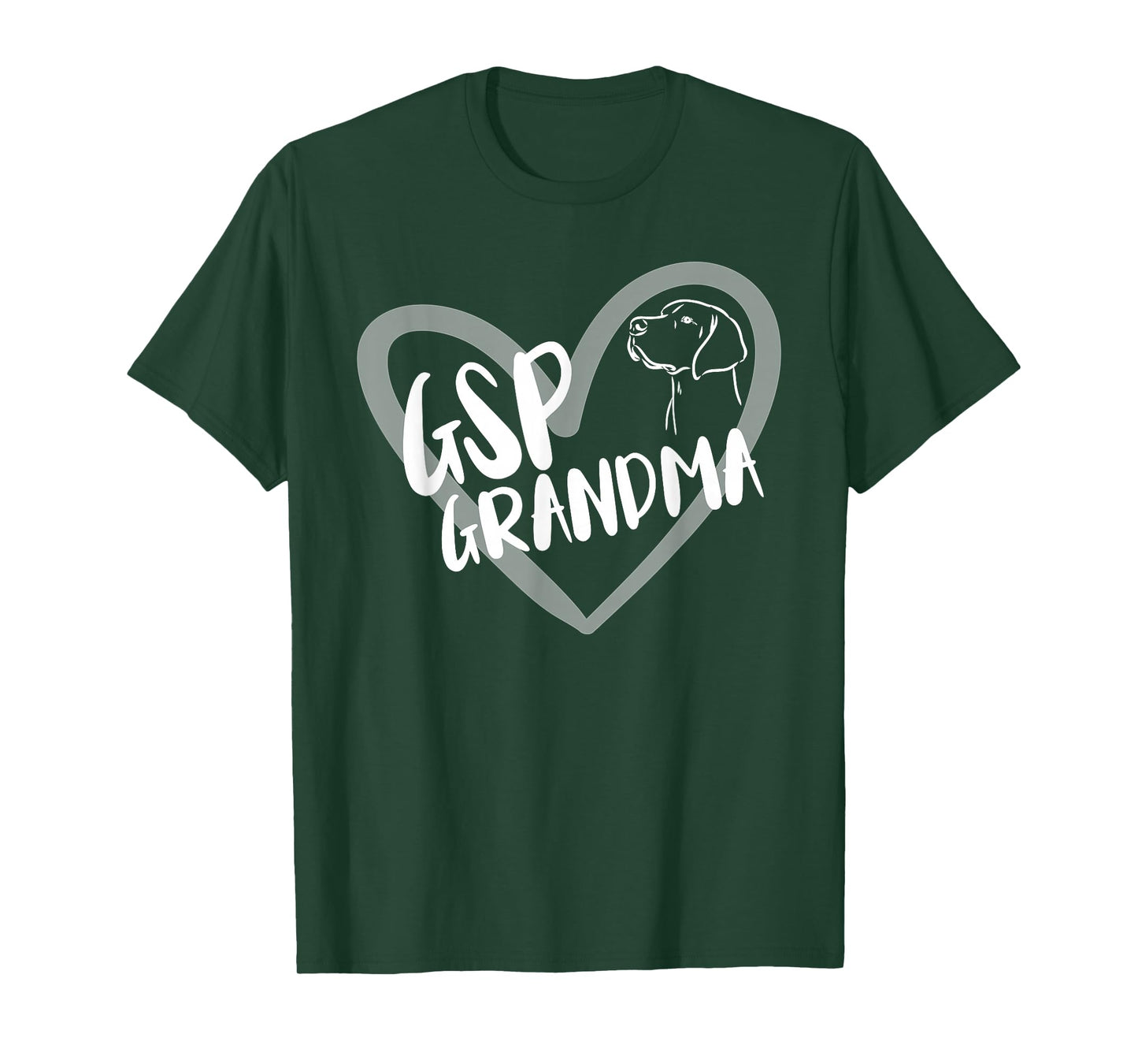 GSP Grandma Heart German Shorthaired Pointer Dog Lover T-Shirt