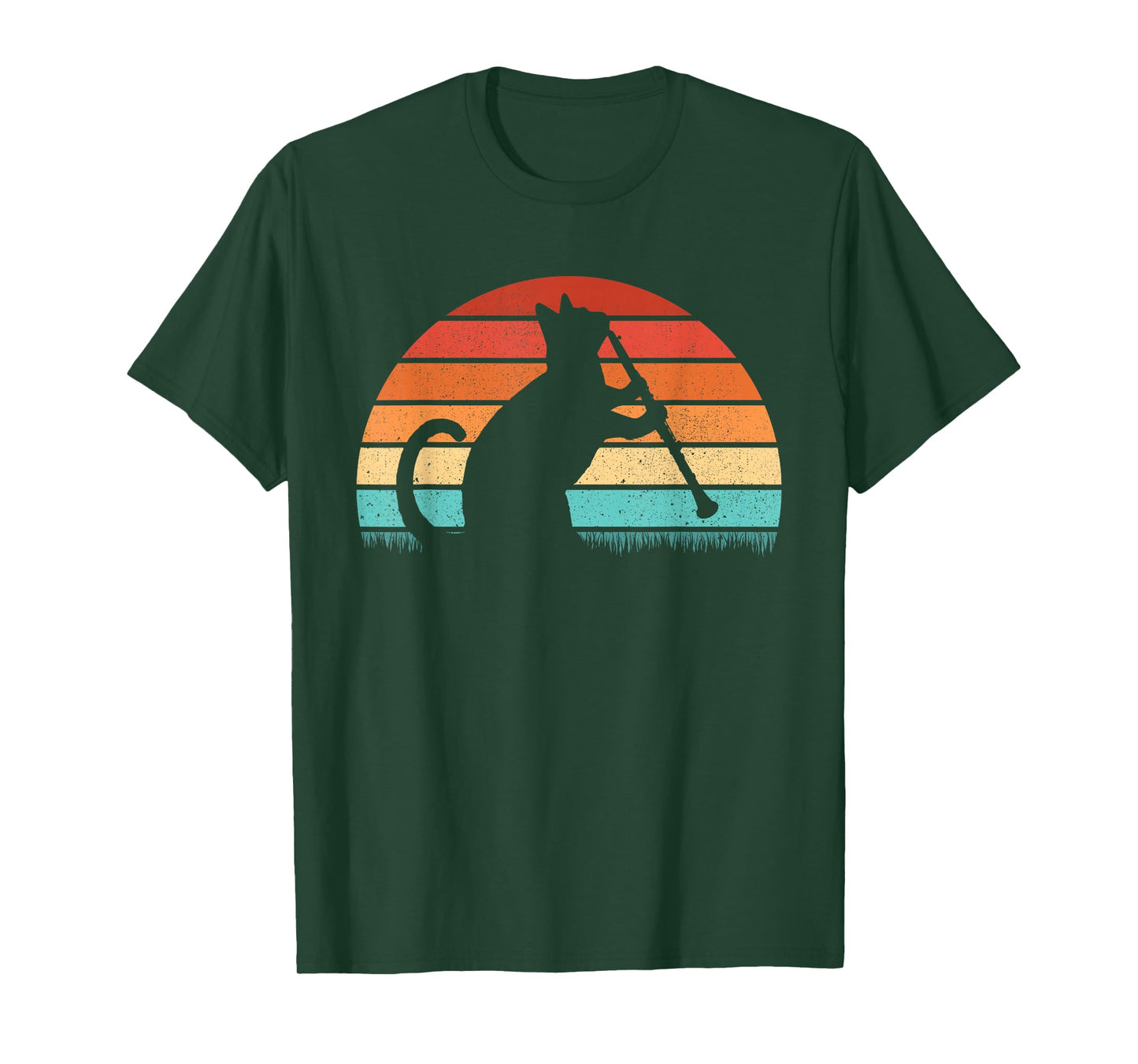 Clarinet Cat Player - Retro Clarinetist Music Lover T-Shirt