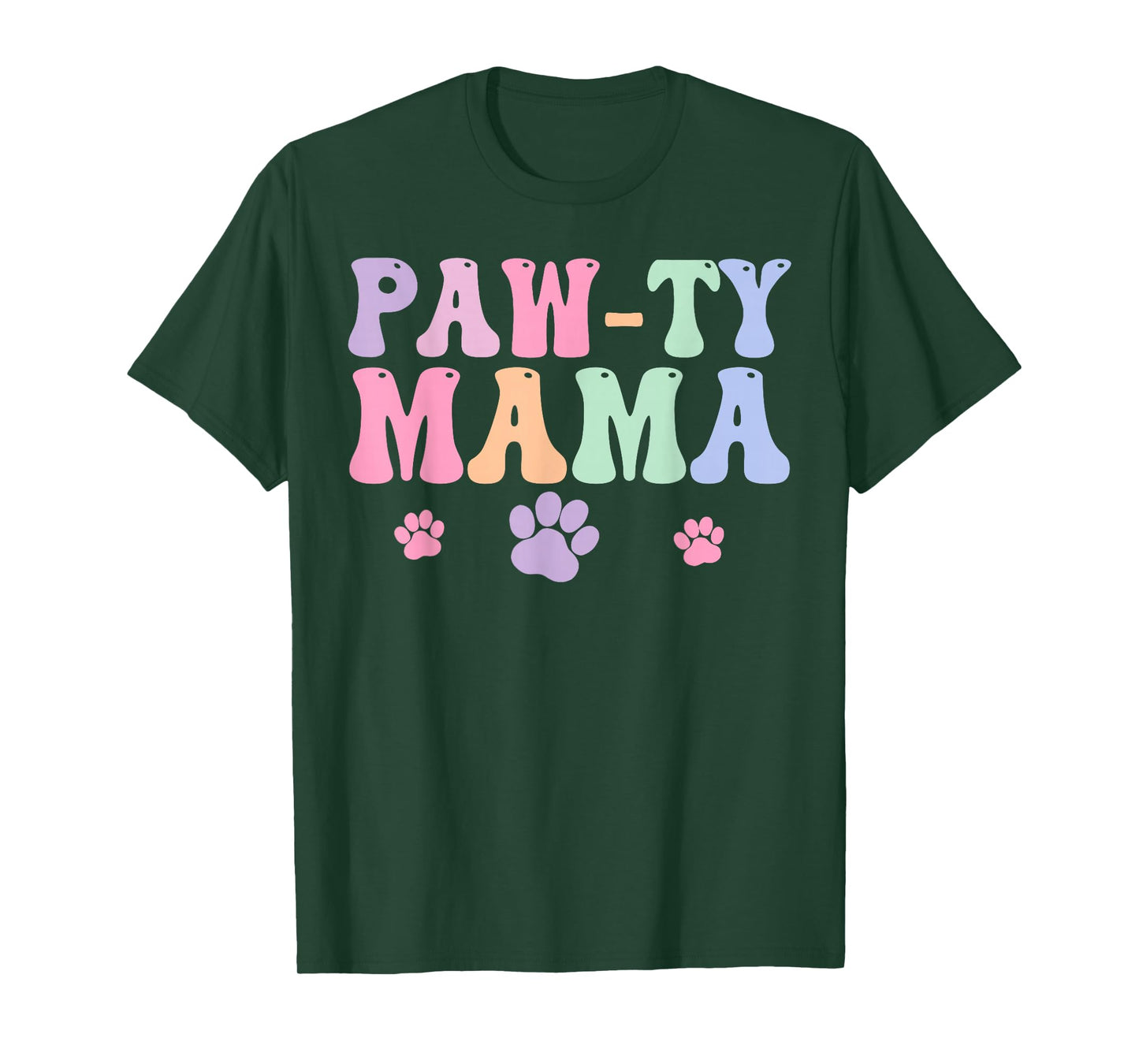 Let's Pawty Girl Mama Puppy Dog Party Birthday Girl Family T-Shirt
