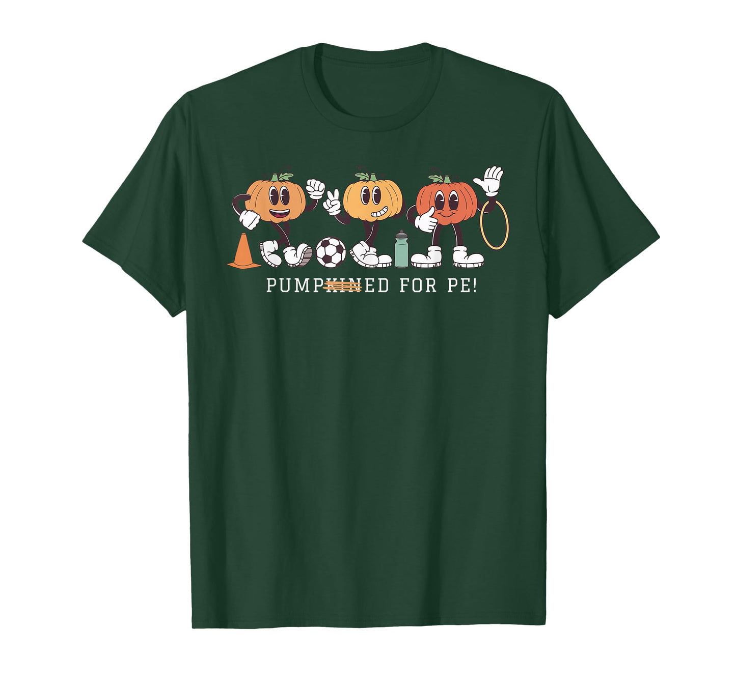 Funny Pumpkin PE Teacher Team Physical Education Autumn Fall T-Shirt