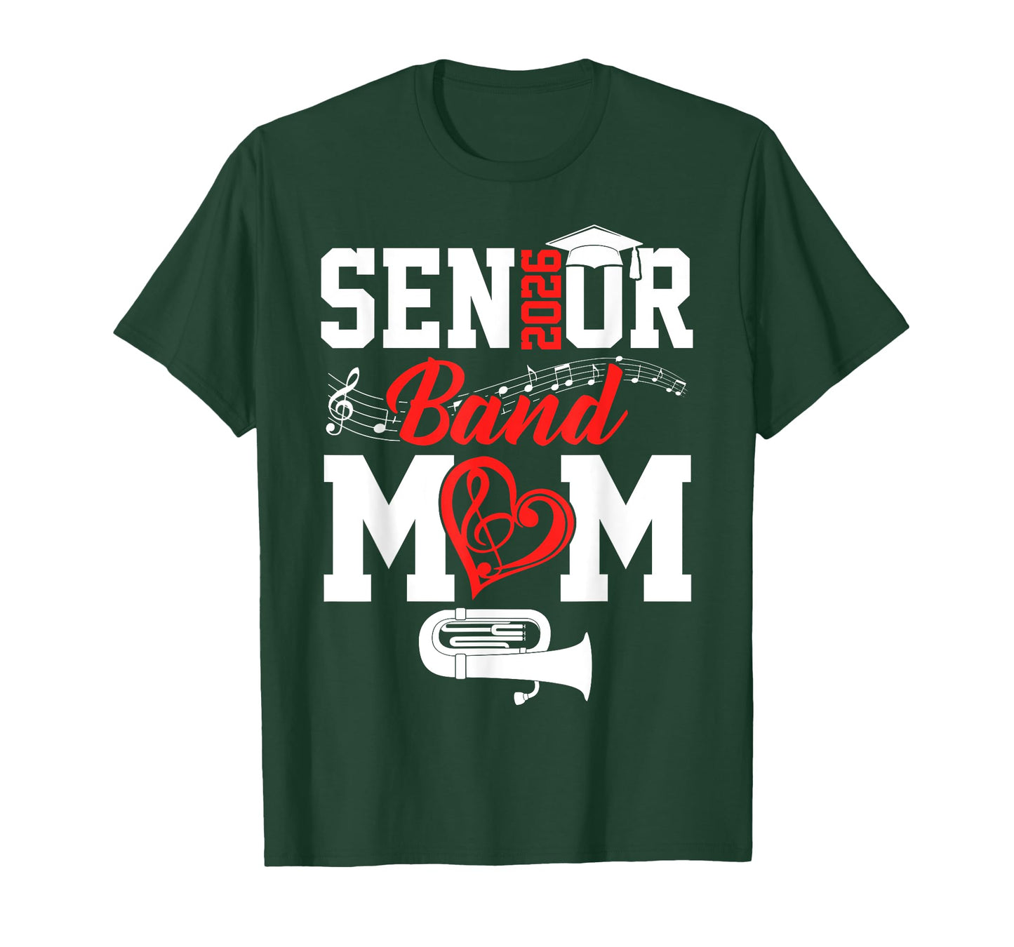Senior Band Mom 2026 Marching Band Class Of 2026 Tuba T-Shirt