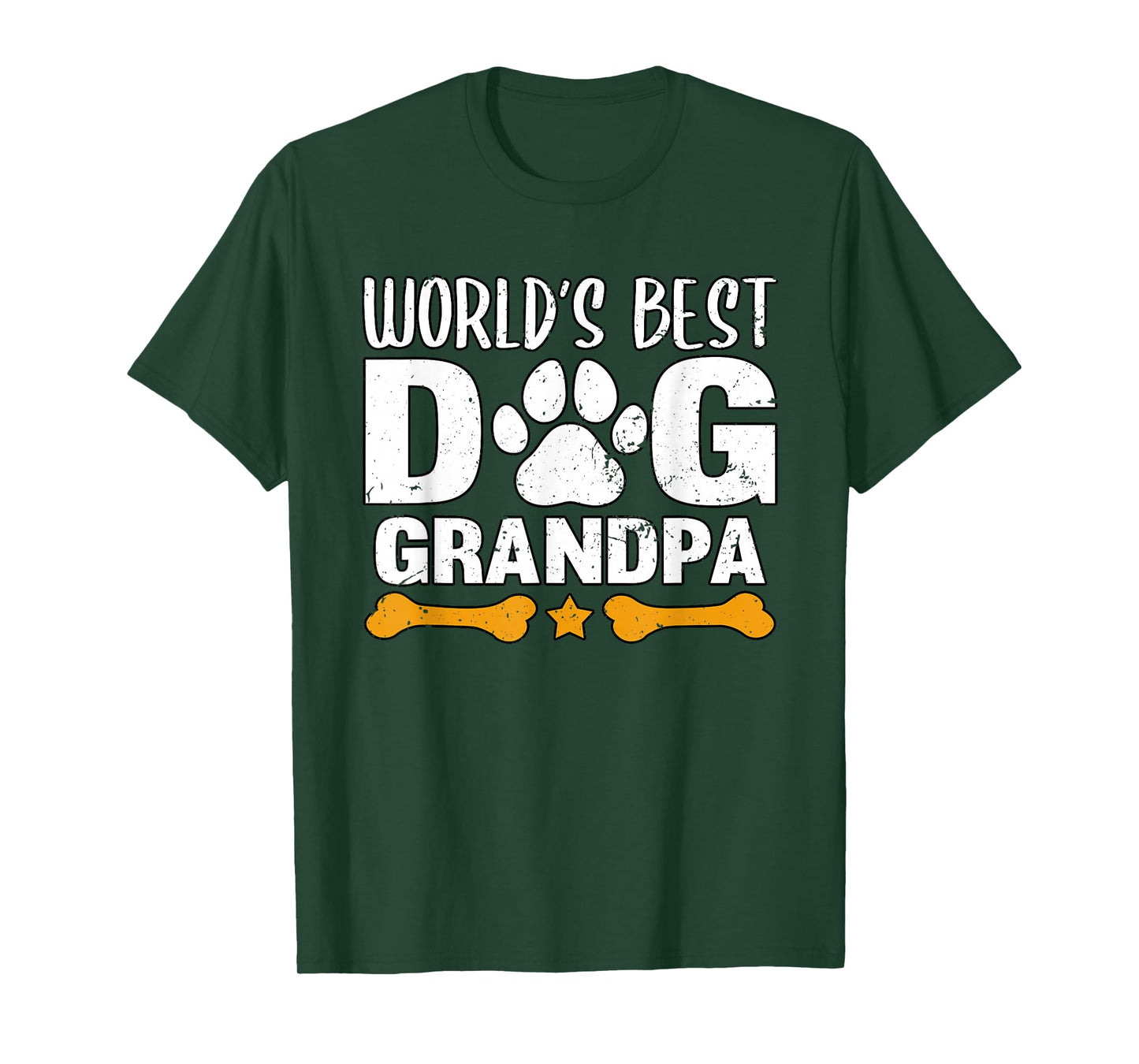 World's Best Dog Grandpa Puppy Grandfather Paw Fur Parent T-Shirt