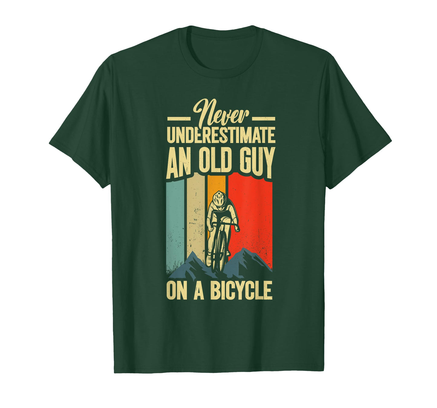 Cool Cycling Art For Men Grandpa Bicycle Riding Cycle Racing T-Shirt