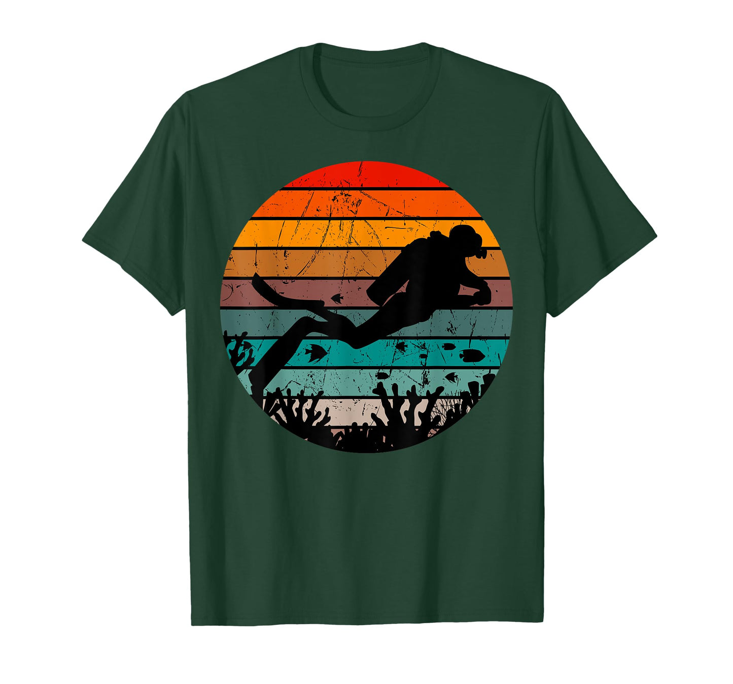 Scuba Diving Retro Vintage Diver Underwater Dive Deep-Sea T-Shirt