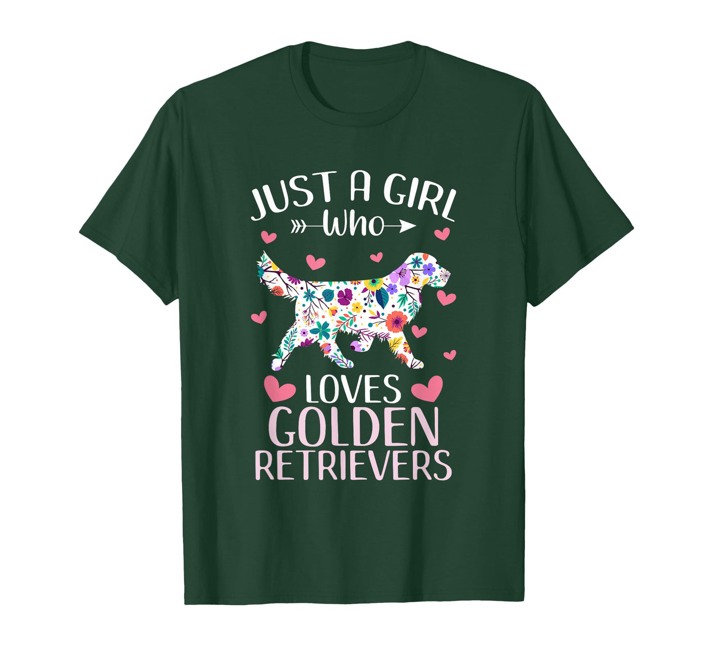 Just A Girl Who Loves Golden Retrievers Cute Dog Lover girls T-Shirt