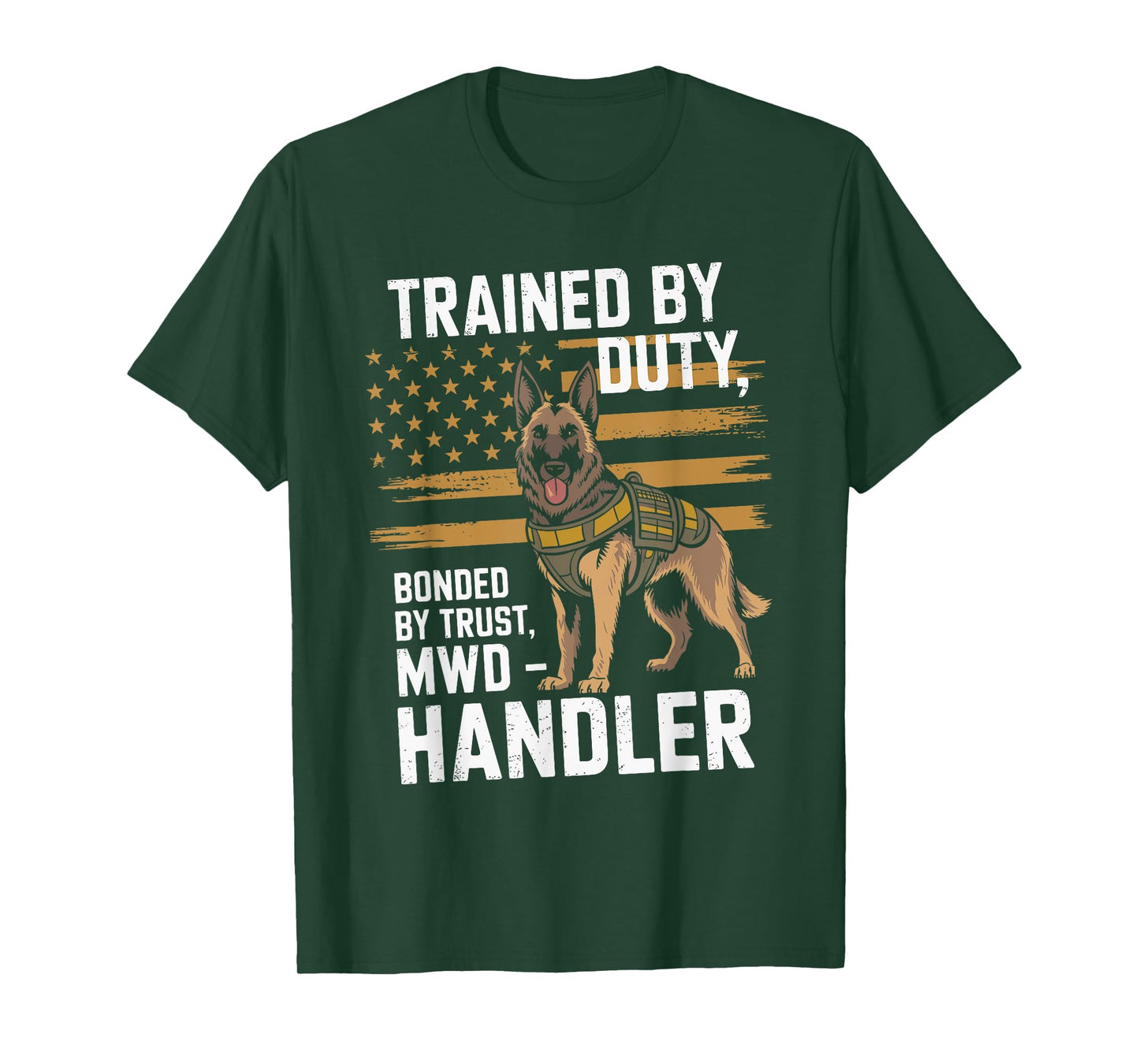 Military Working Dog Handler K9 Veteran Men T-Shirt