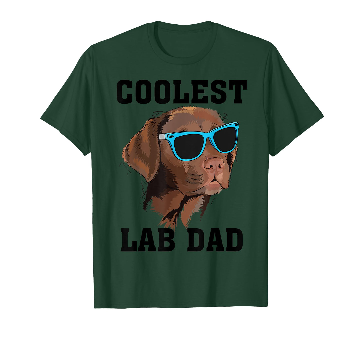Funny Coolest Lab Dad Gift For Black Labrador Dog Lover Men T-Shirt