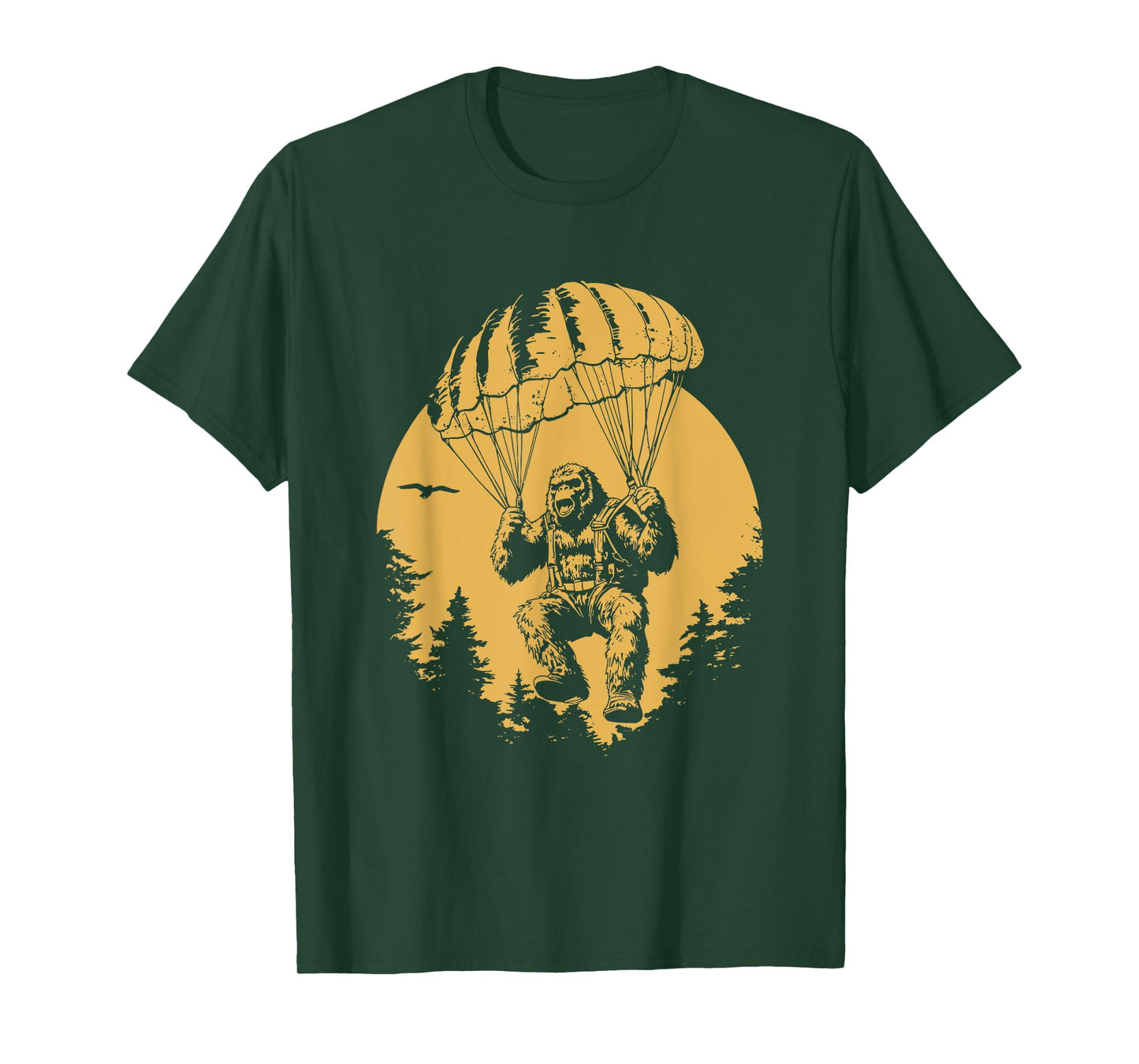 parachuting bigfoot sasquatch skydiving skydive skydiver T-Shirt