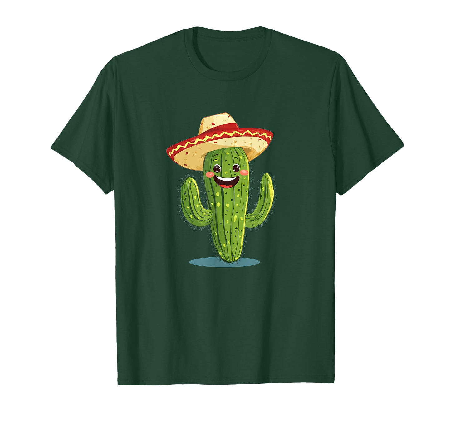 Cool Cactus in Mexican Sombrero Hat Costume for Plants T-Shirt