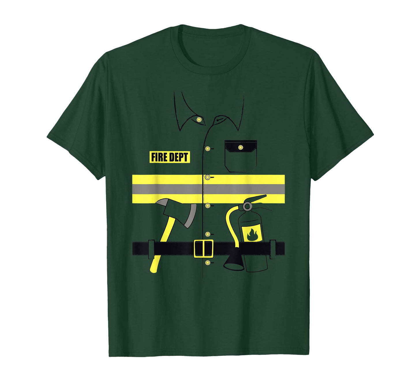 Firefighter Costume DIY Halloween Easy Costume Adults & Kids T-Shirt