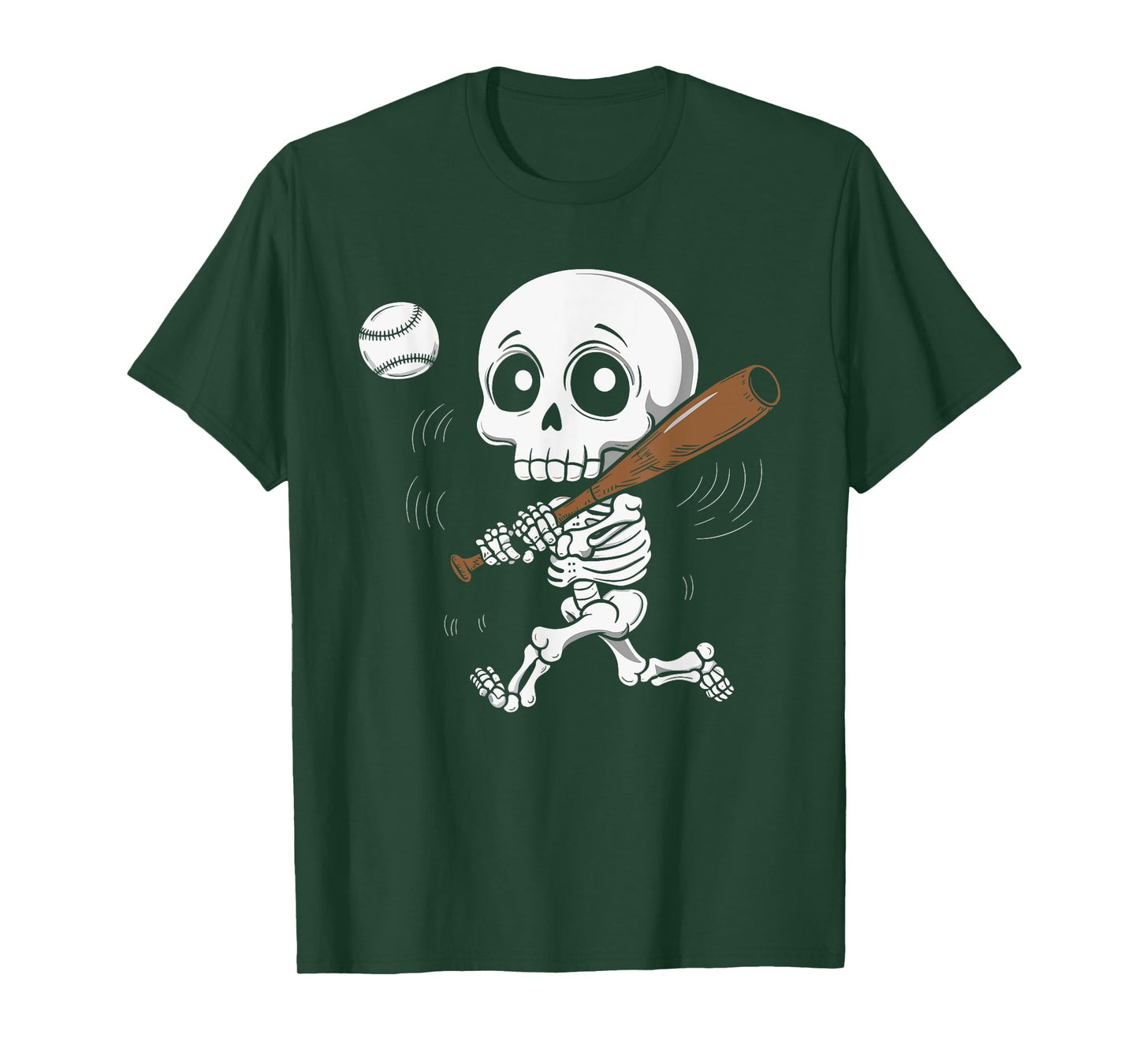 Skeleton Playing Baseball T-Shirt