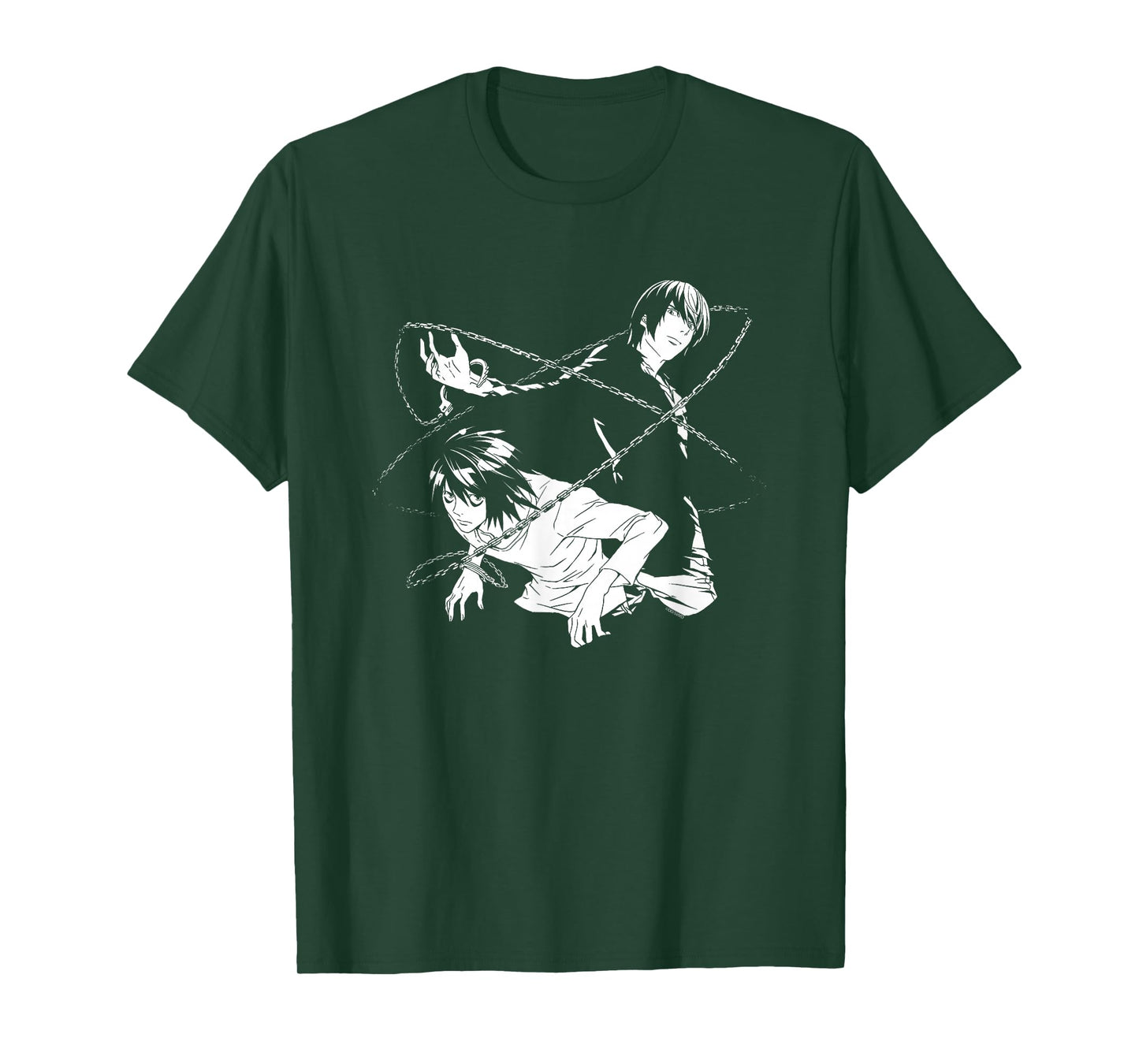 Death Note Light and L Chains Anime T-Shirt