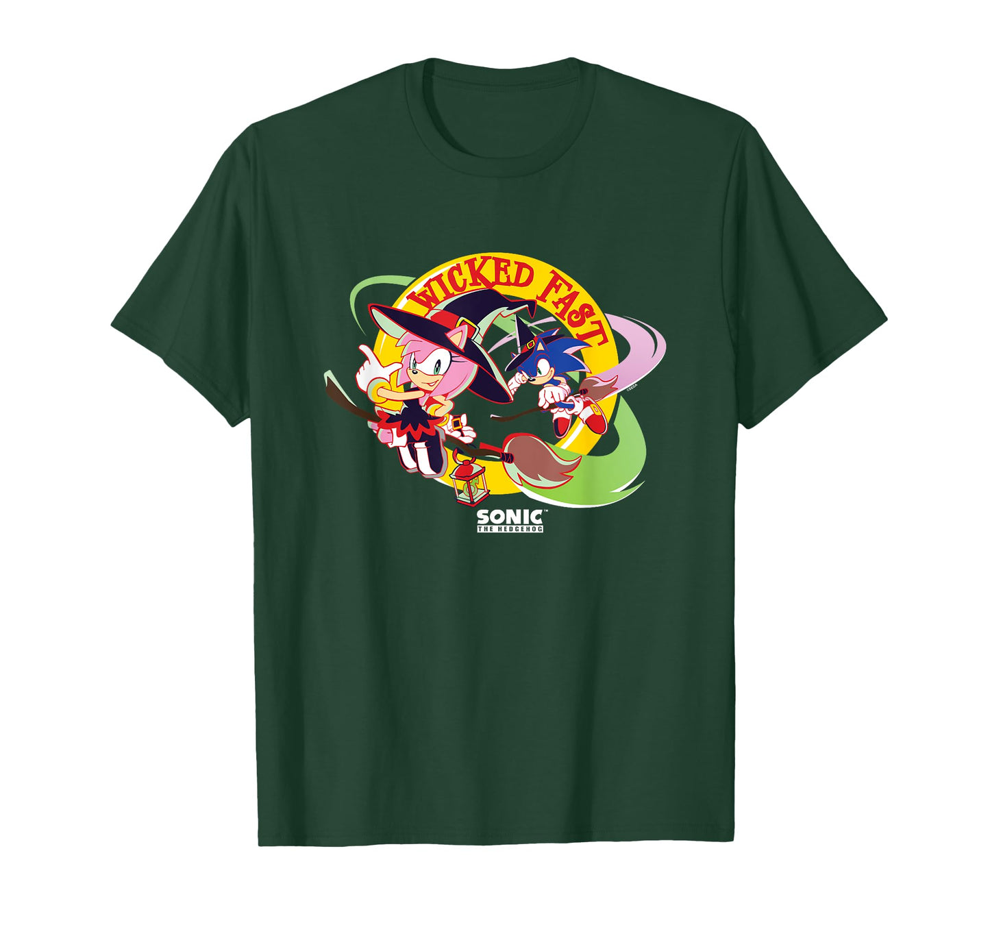 Sonic The Hedgehog Halloween Wicked Fast Witch Costumes T-Shirt