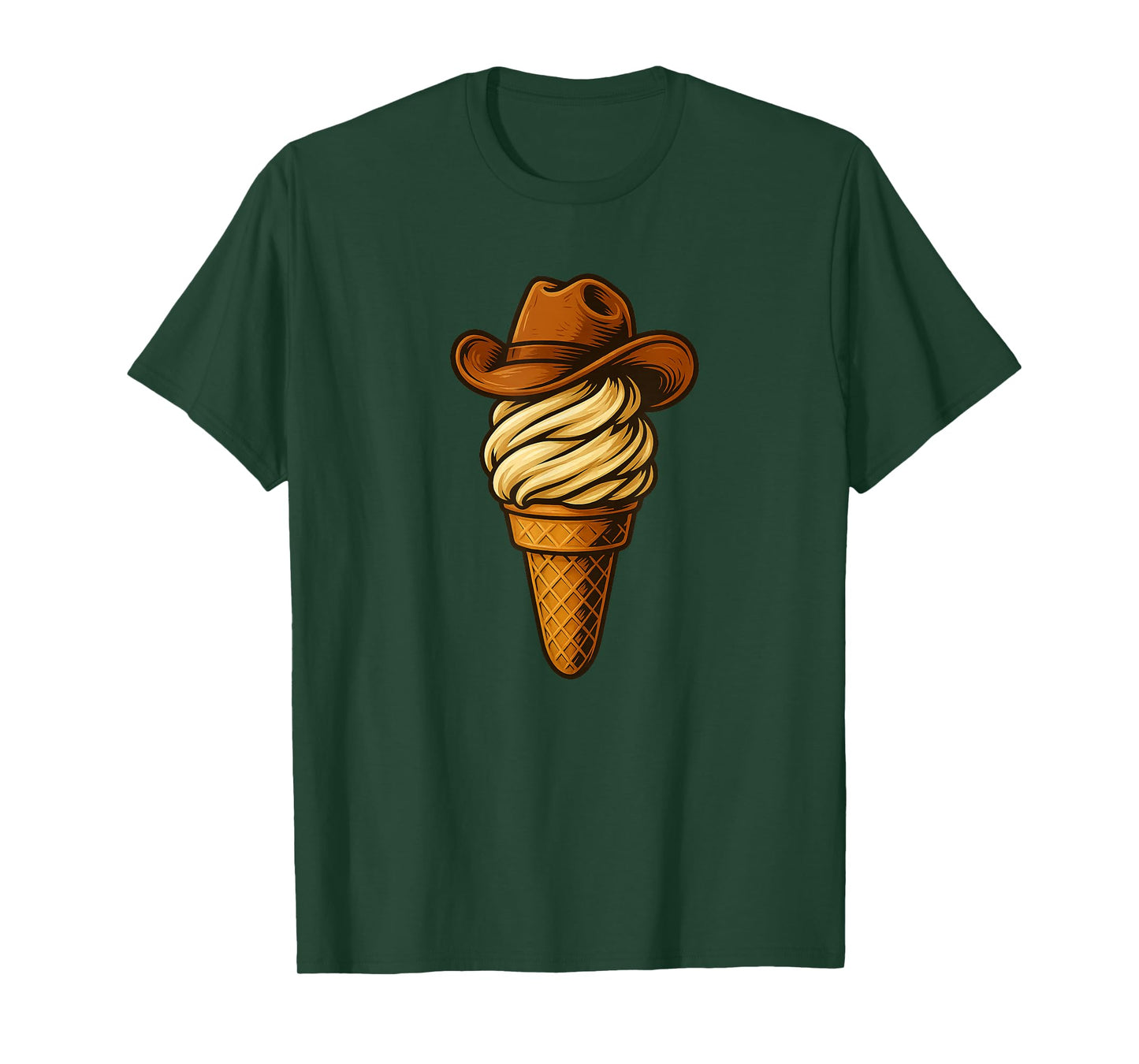 Nice Ice Cream with Cowboy Hat Costume for Boys and Girls T-Shirt