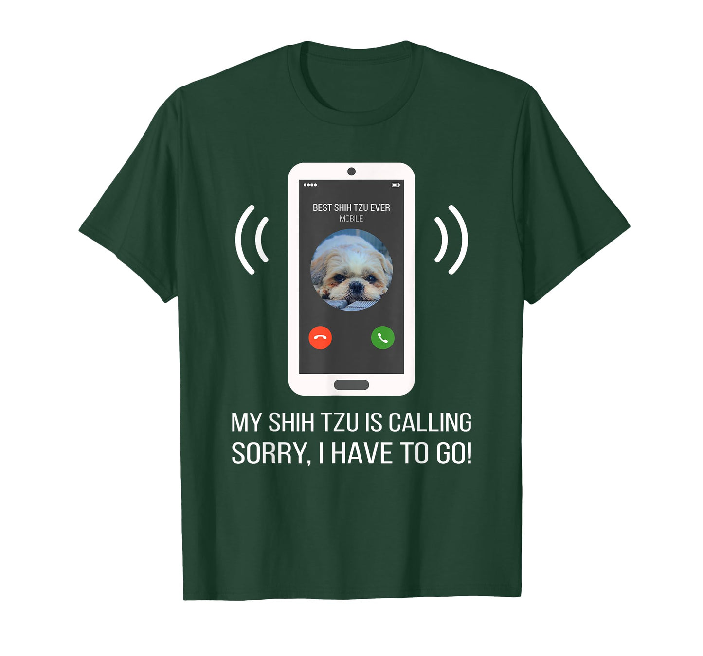 Funny Shih Tzu Dog T-Shirt for Men Women Girls Kids