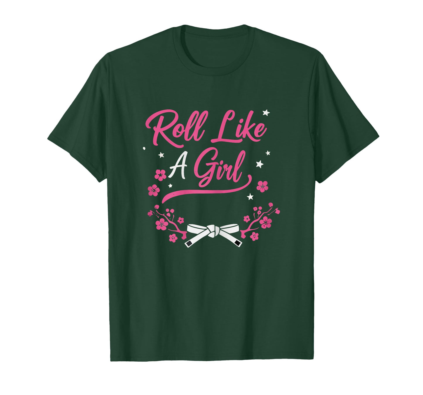 Brazilian Jiu Jitsu Shirt, Funny BJJ Roll Like a Girl T-Shirt