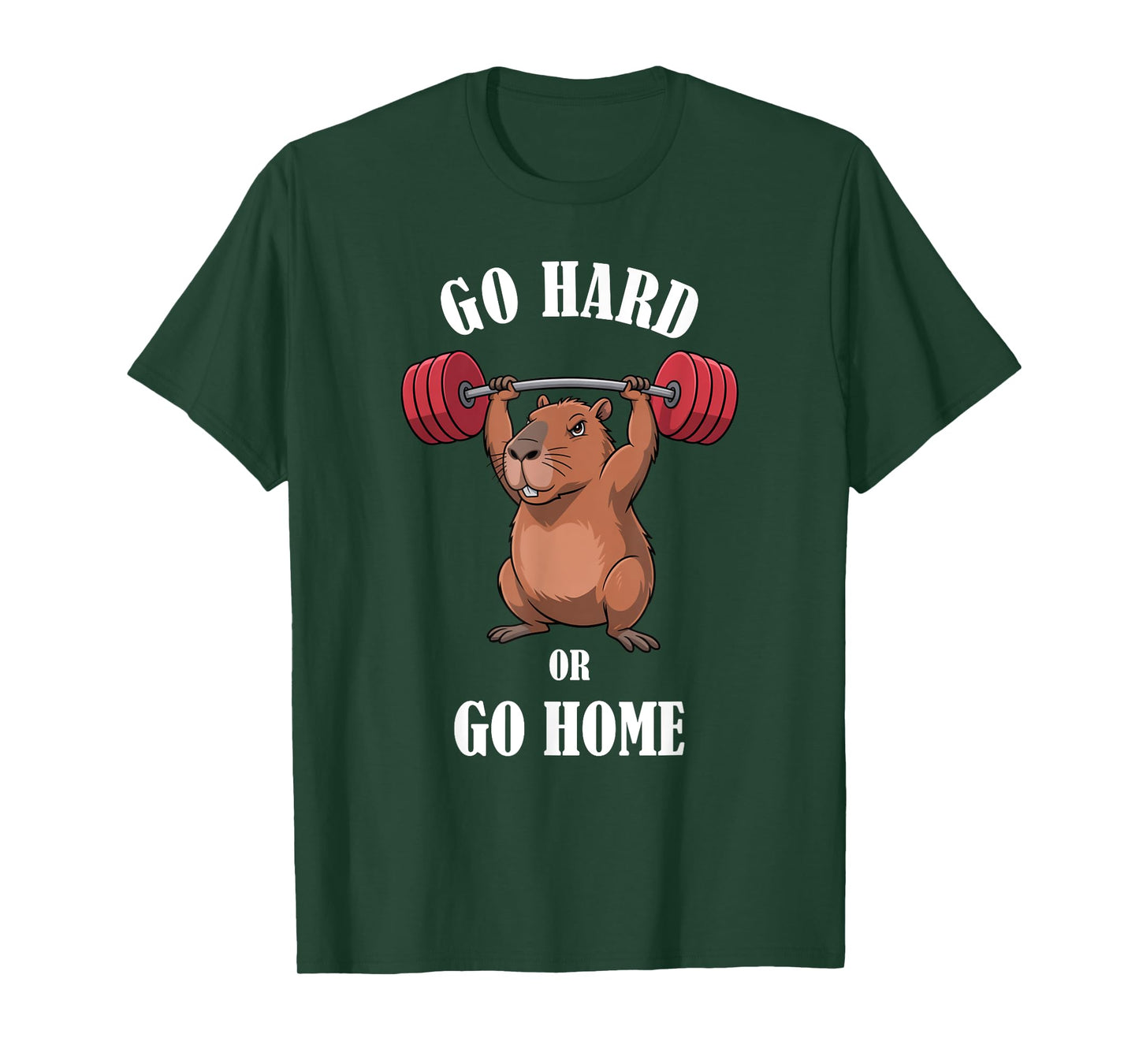 Capybara Workout Shirt Capybara Weightlifting Gym T-Shirt