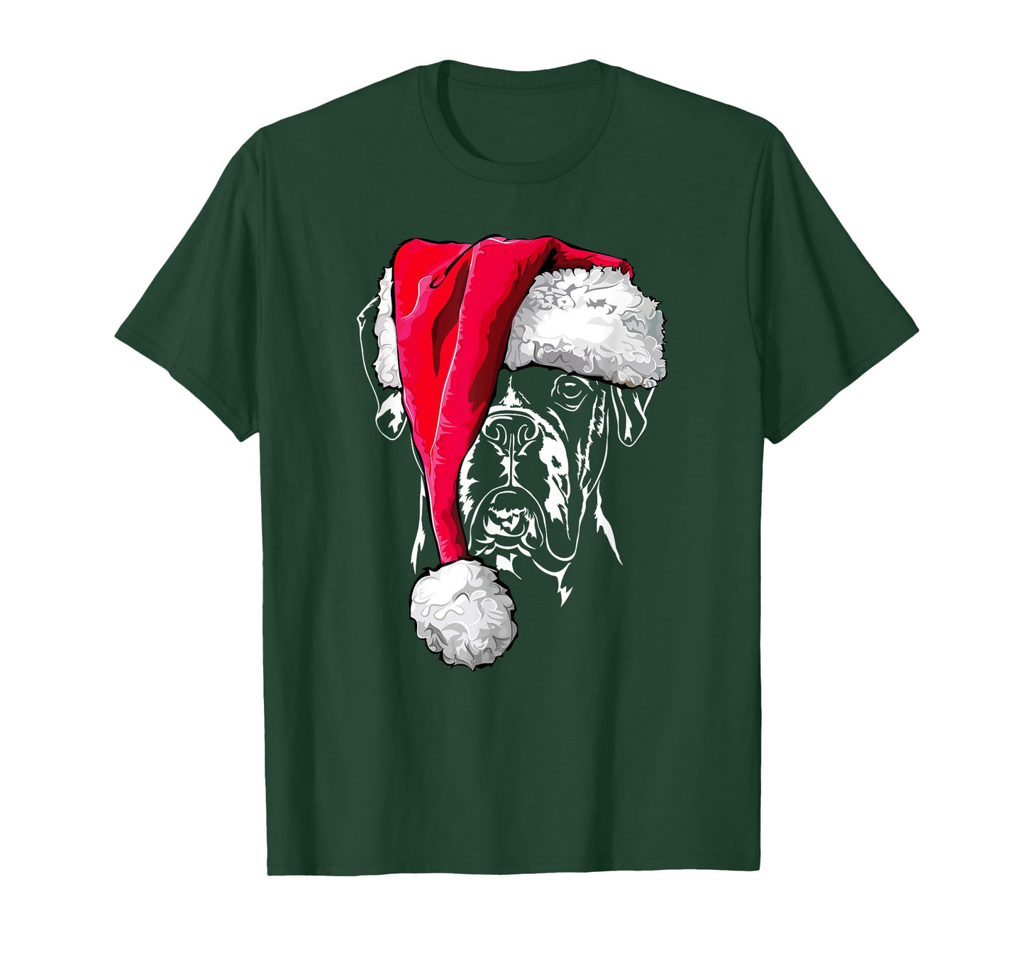 Funny German Boxer Santa Christmas Dogs T-Shirt