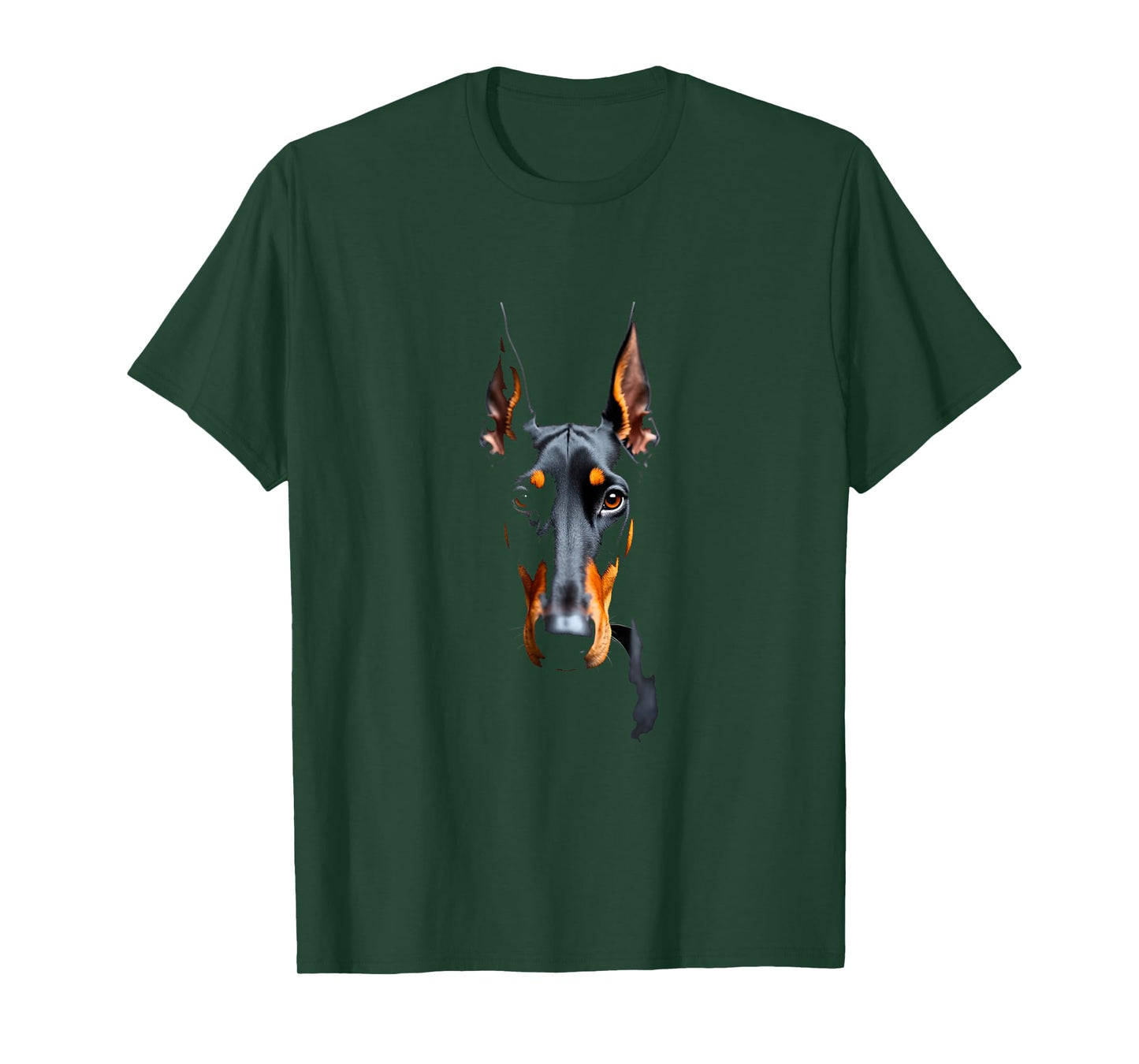 Black Doberman Pinscher Dog Doberman Face T-Shirt