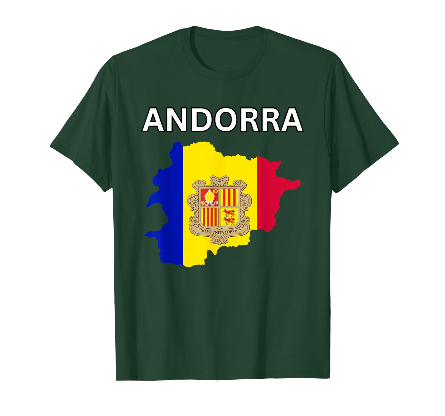 Andorra Flag Map T-Shirt