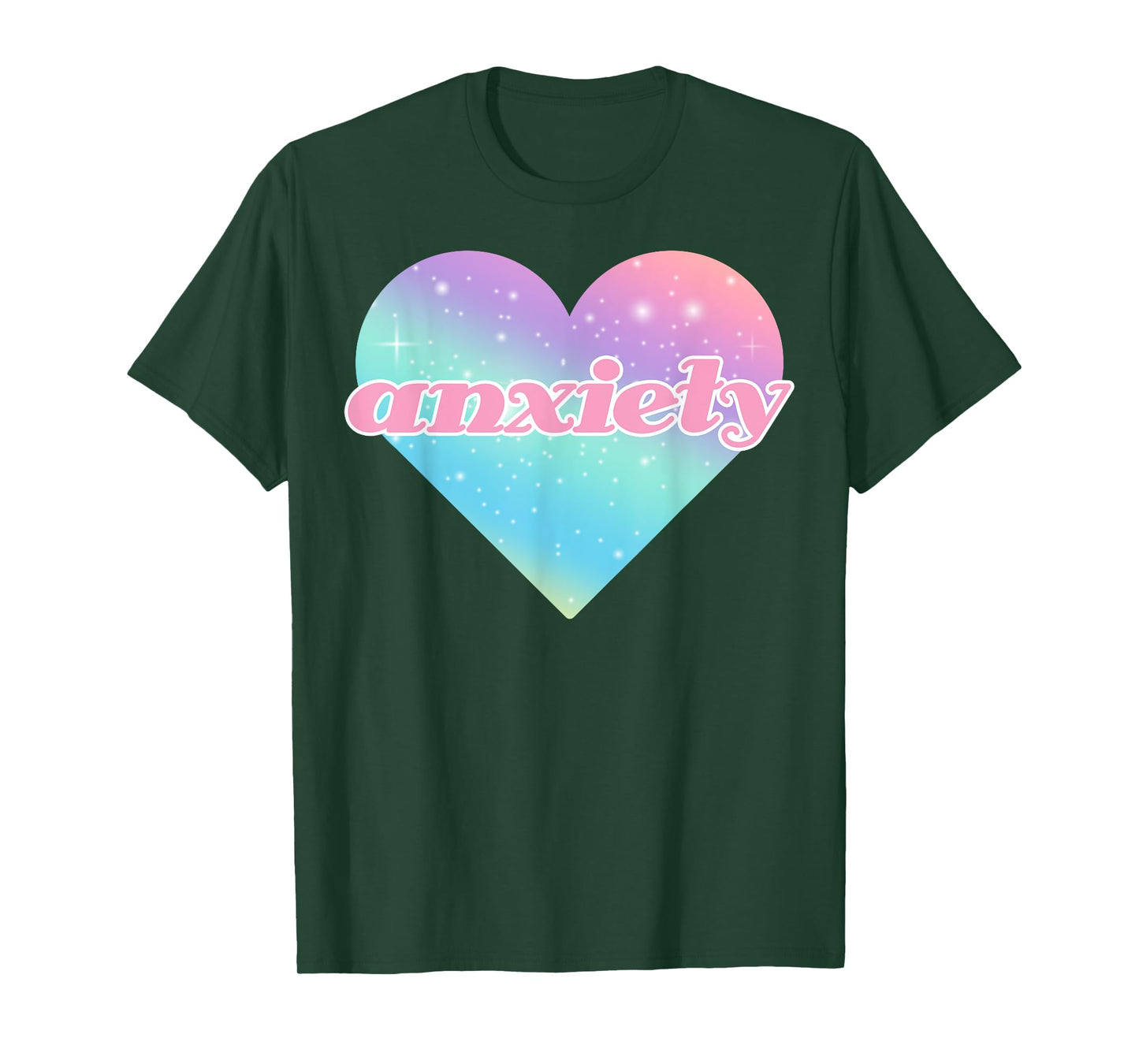 Kawaii Pastel Goth Anxiety Space Heart T-Shirt