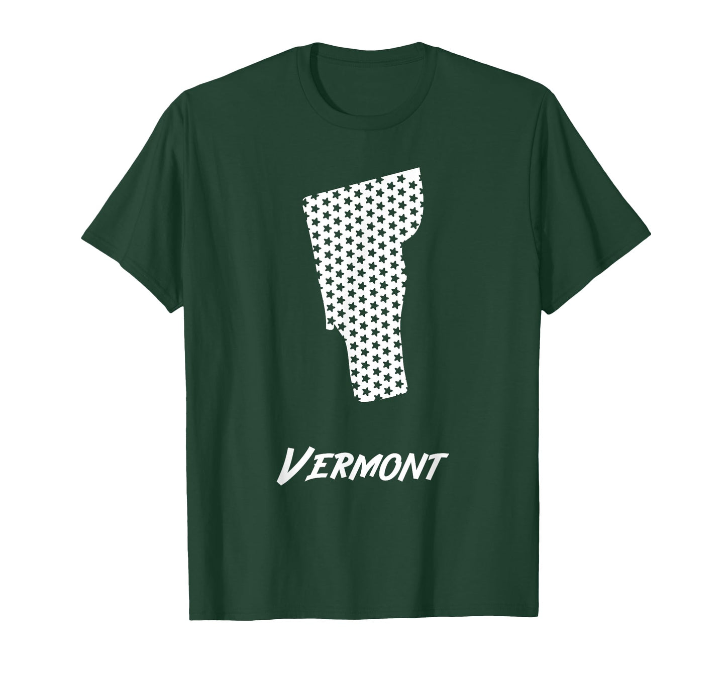 Vermont USA State Outline Stars Vintage Retro Design T-Shirt